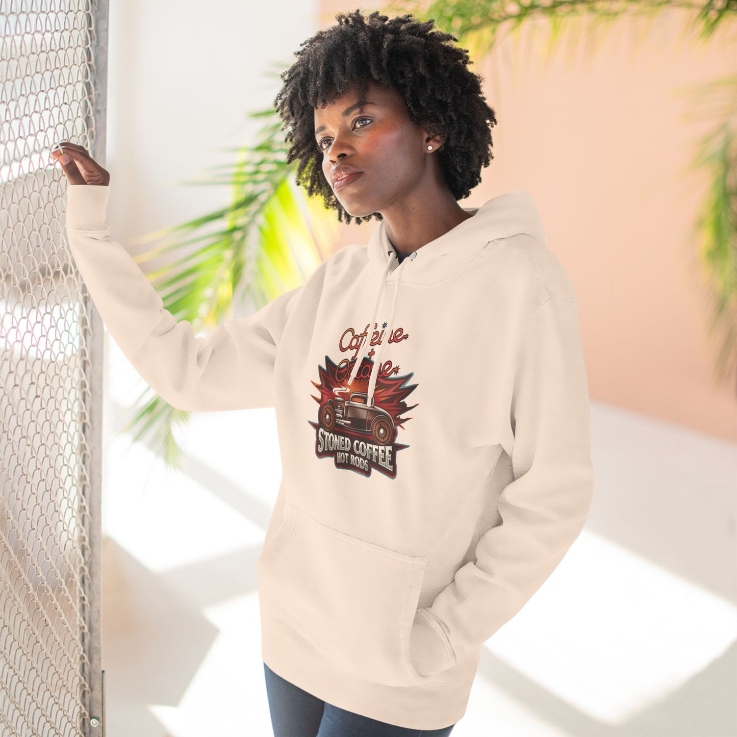 Fleece Hoodie - Stoned Coffee Co Hot Rods Caffeine + Octane