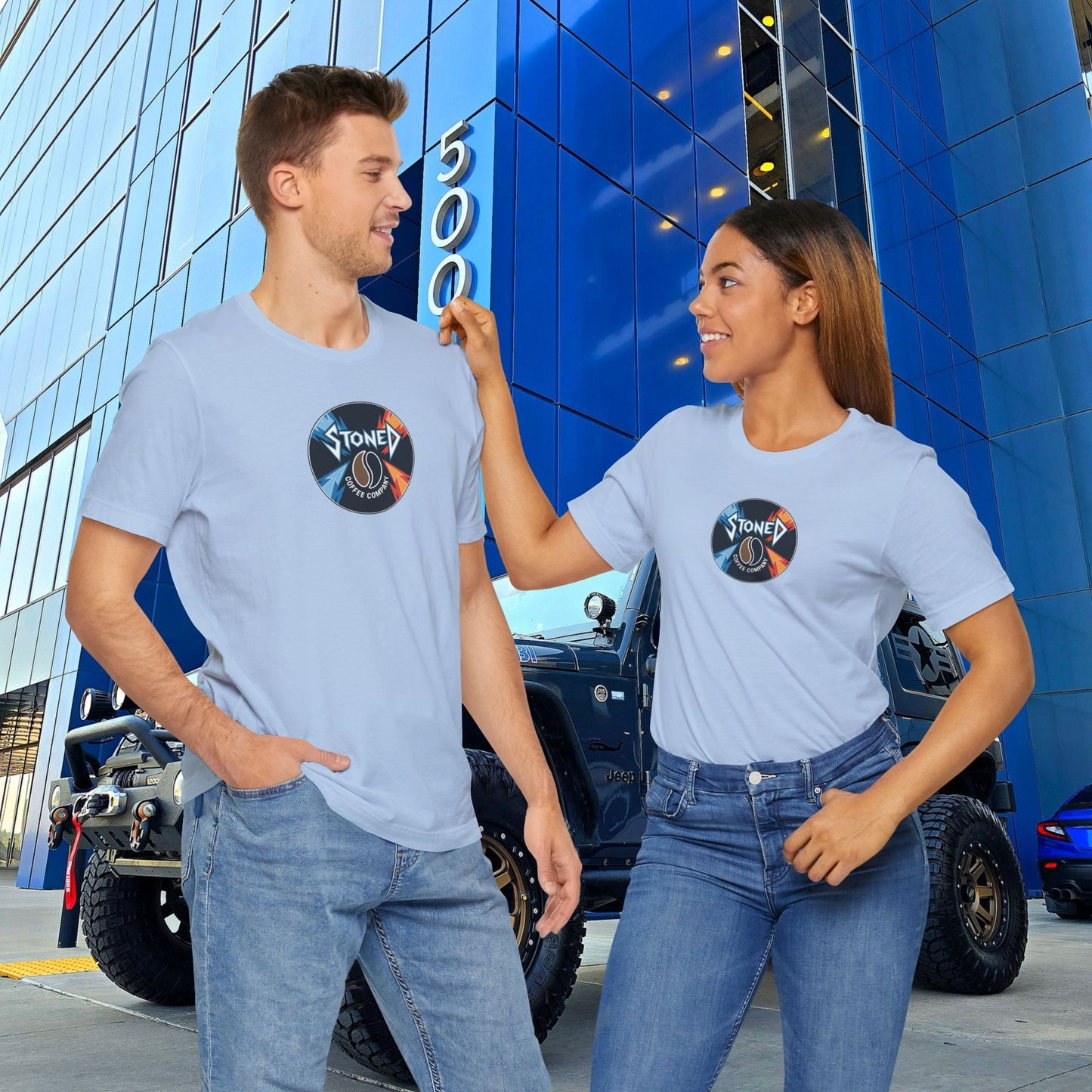 Stoned Coffee Company Heavy Metal Record Label Tee - Unisex Jersey