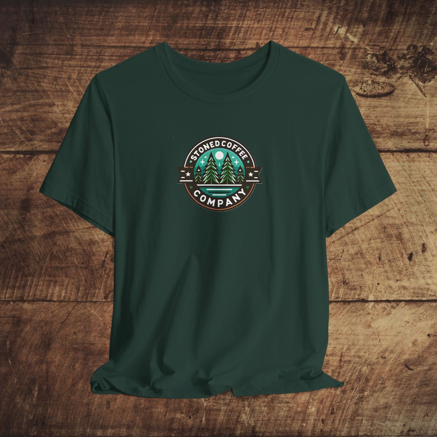 T-Shirt Stoned Coffee Company Pine Tree Mountain Unisex Jersey