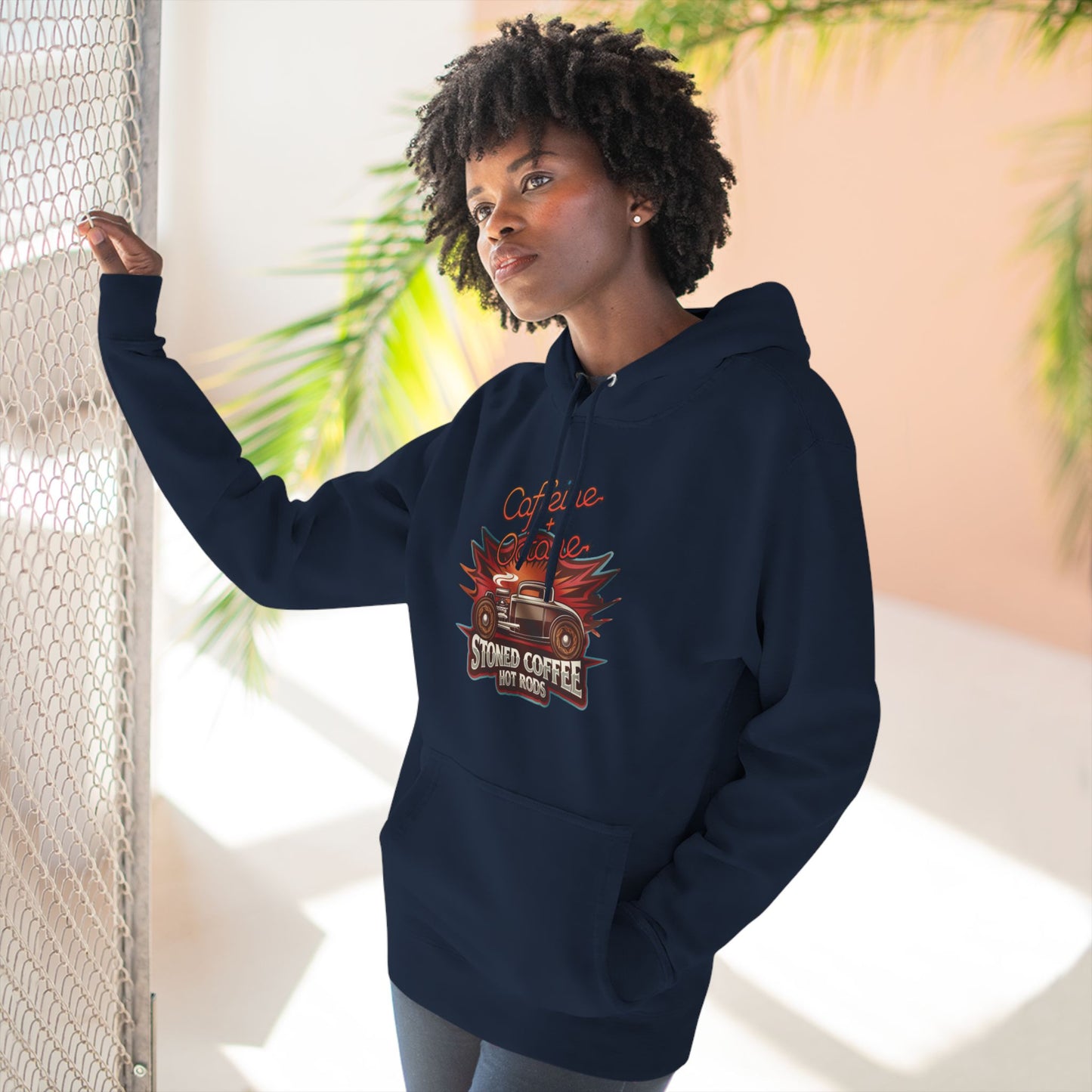 Fleece Hoodie - Stoned Coffee Co Hot Rods Caffeine + Octane