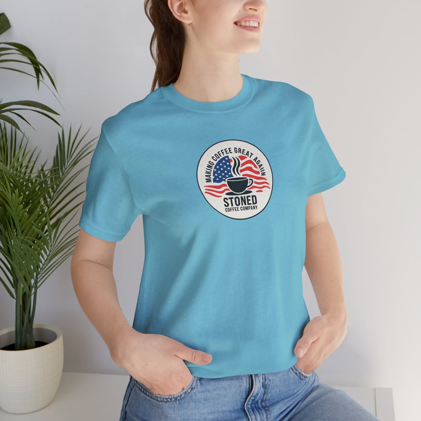 Stoned Coffee Unisex Tee - Making Coffee Great Again