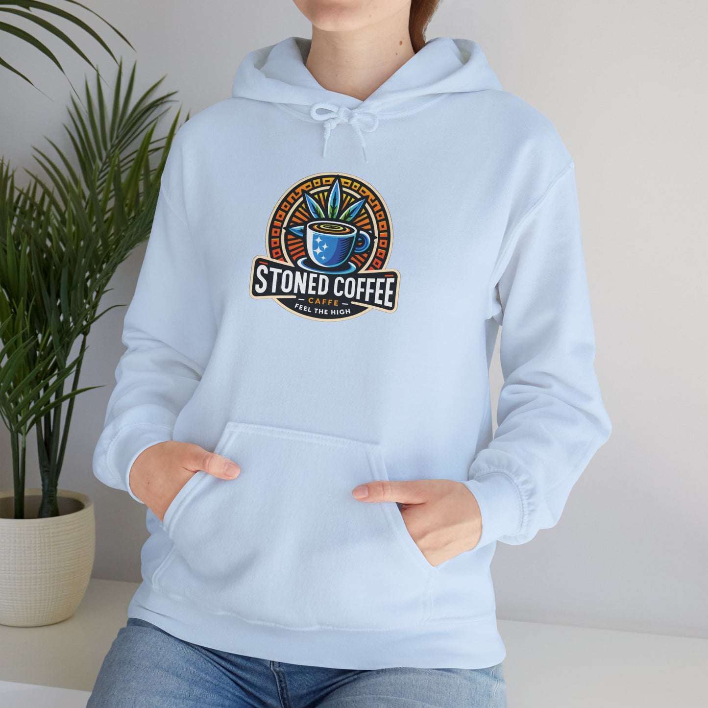 Hooded Sweatshirt Stoned Coffee Company Logo 4 Feel the High