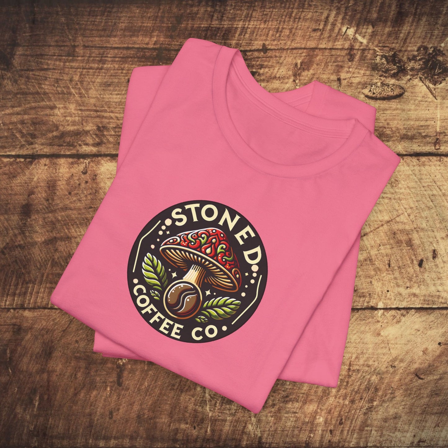 T-Shirt Stoned Coffee Company Mushroom Logo Unisex Jersey Short Sleeve Tee