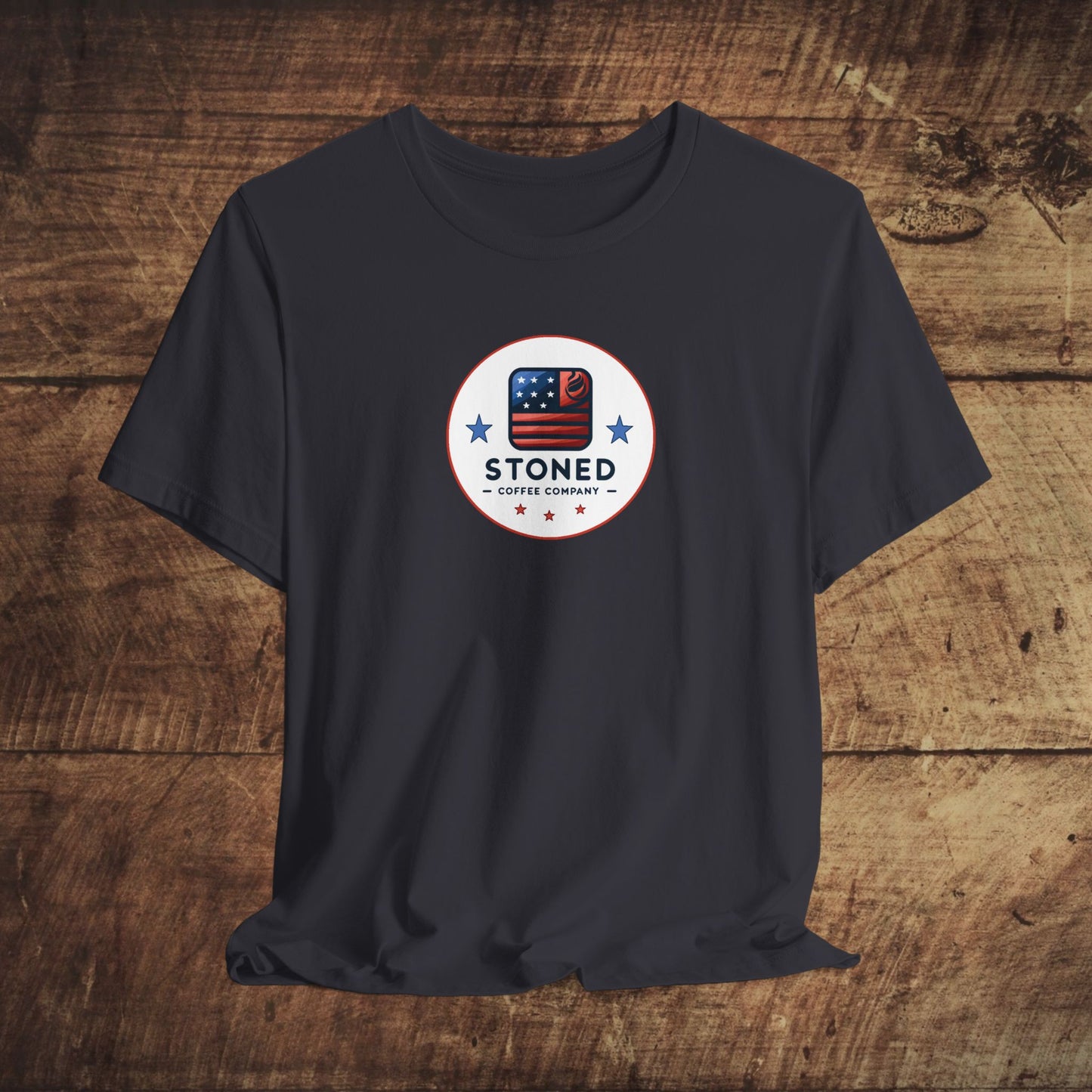 Stoned Coffee Company Unisex Tee - USA Flag Logo 3