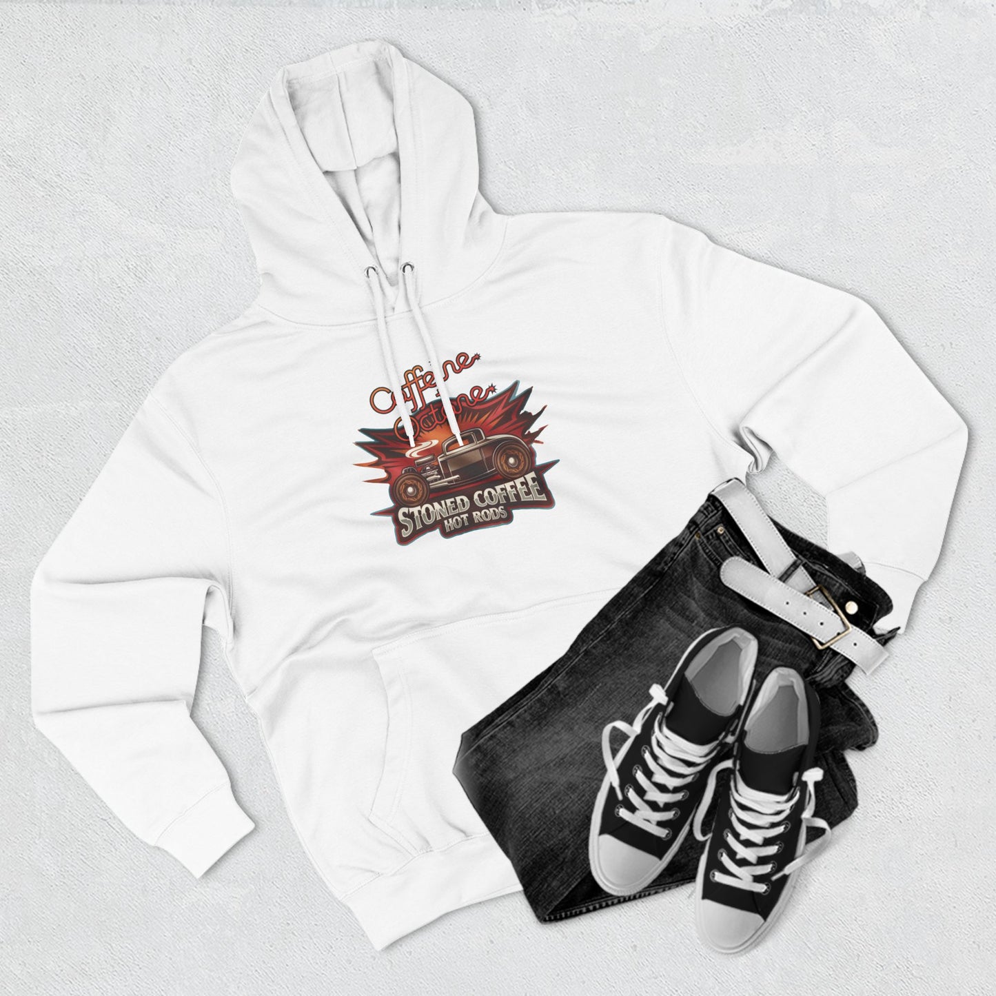 Fleece Hoodie - Stoned Coffee Co Hot Rods Caffeine + Octane
