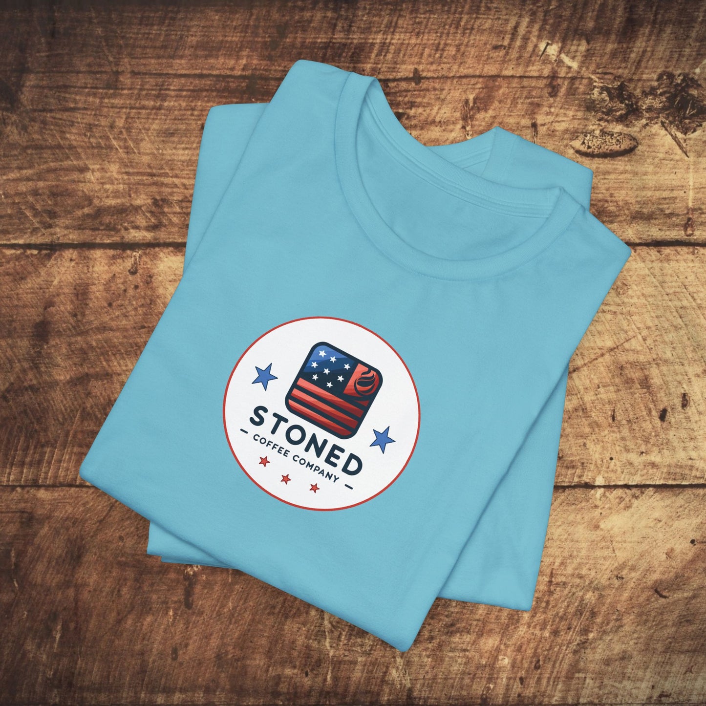 Stoned Coffee Company Unisex Tee - USA Flag Logo 3