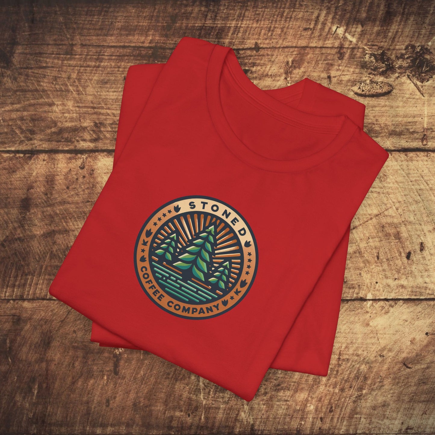 T-Shirt Stoned Coffee Company Pine Tree's Logo