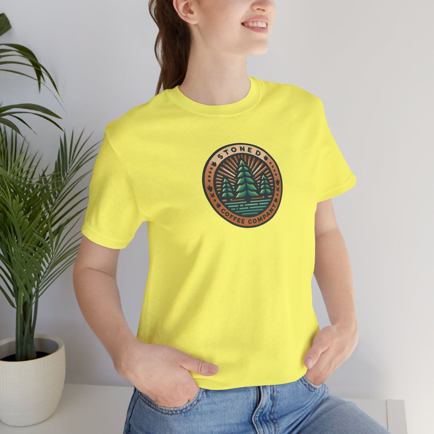 T-Shirt Stoned Coffee Company Pine Tree's Logo