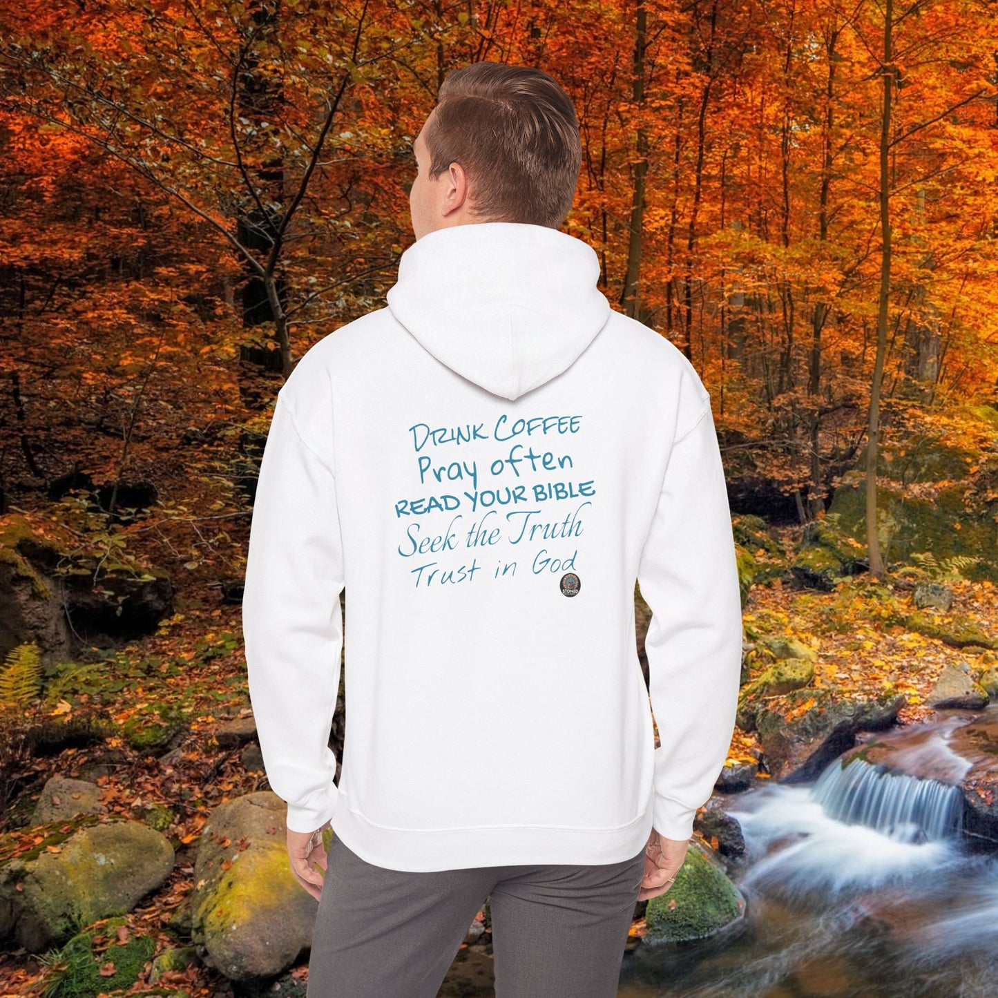STONED COFFEE COMPANY HOODIE, Pray Often, Read Your Bible, Seek the Truth, Trust in God