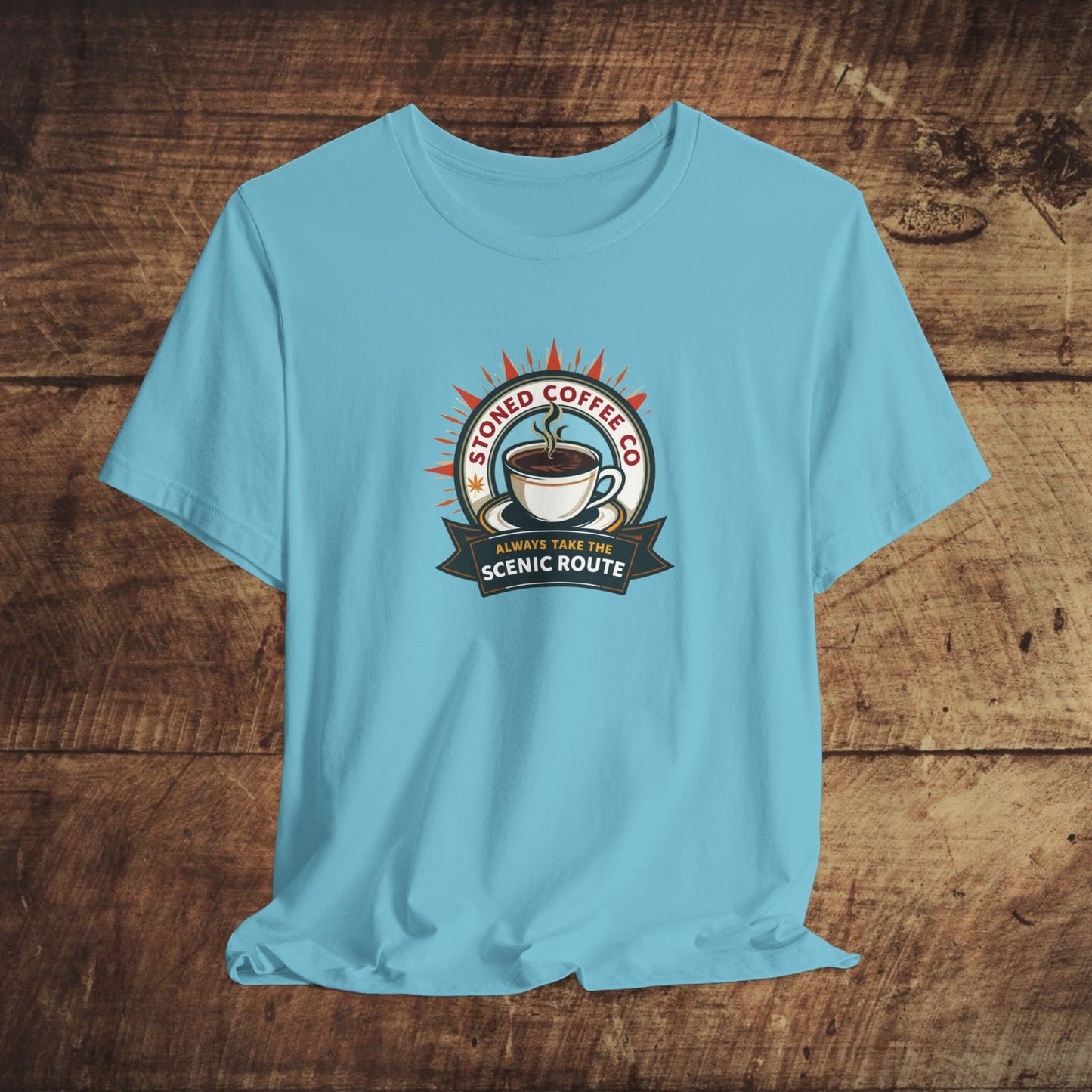 T-Shirt - Stoned Coffee Company, Always Take the Scenic Route