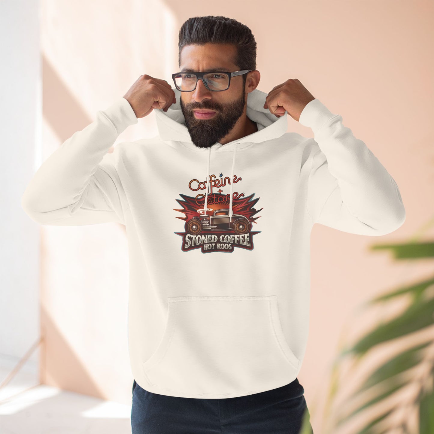 Fleece Hoodie - Stoned Coffee Co Hot Rods Caffeine + Octane