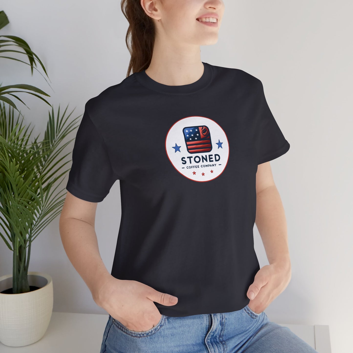 Stoned Coffee Company Unisex Tee - USA Flag Logo 3
