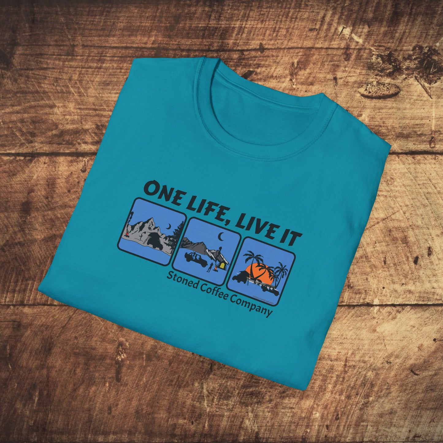 T-Shirt Stoned Coffee Co One Life Live it Design