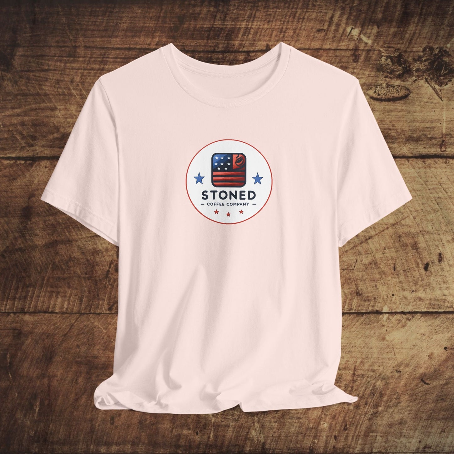 Stoned Coffee Company Unisex Tee - USA Flag Logo 3