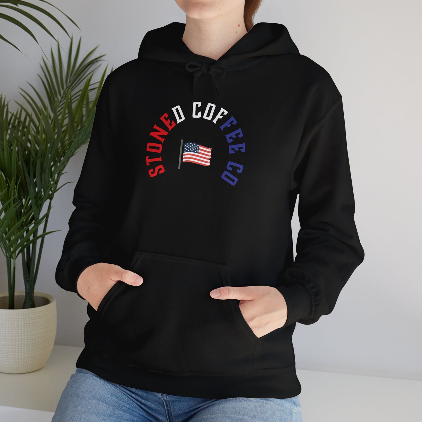 Hooded Sweatshirt - Stoned Coffee Company, USA Patriotic Design