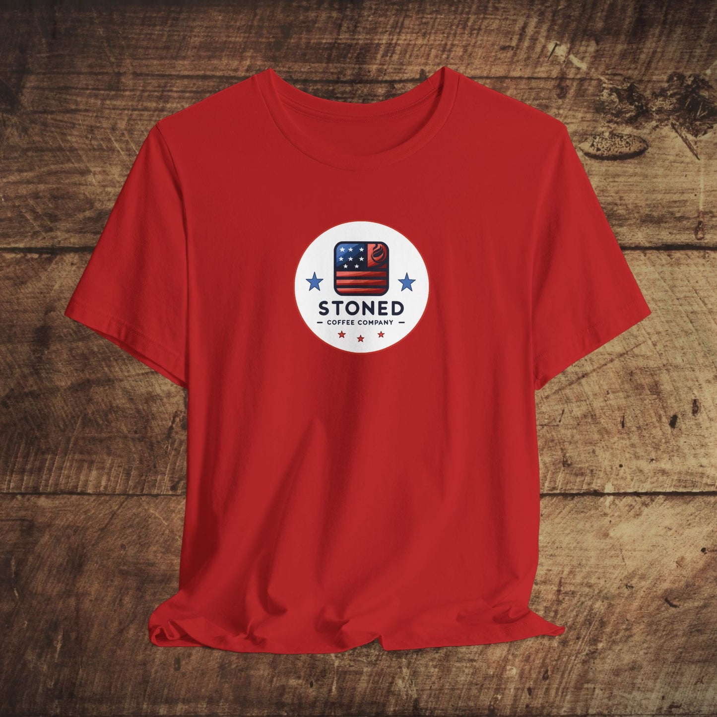 Stoned Coffee Company Unisex Tee - USA Flag Logo 3