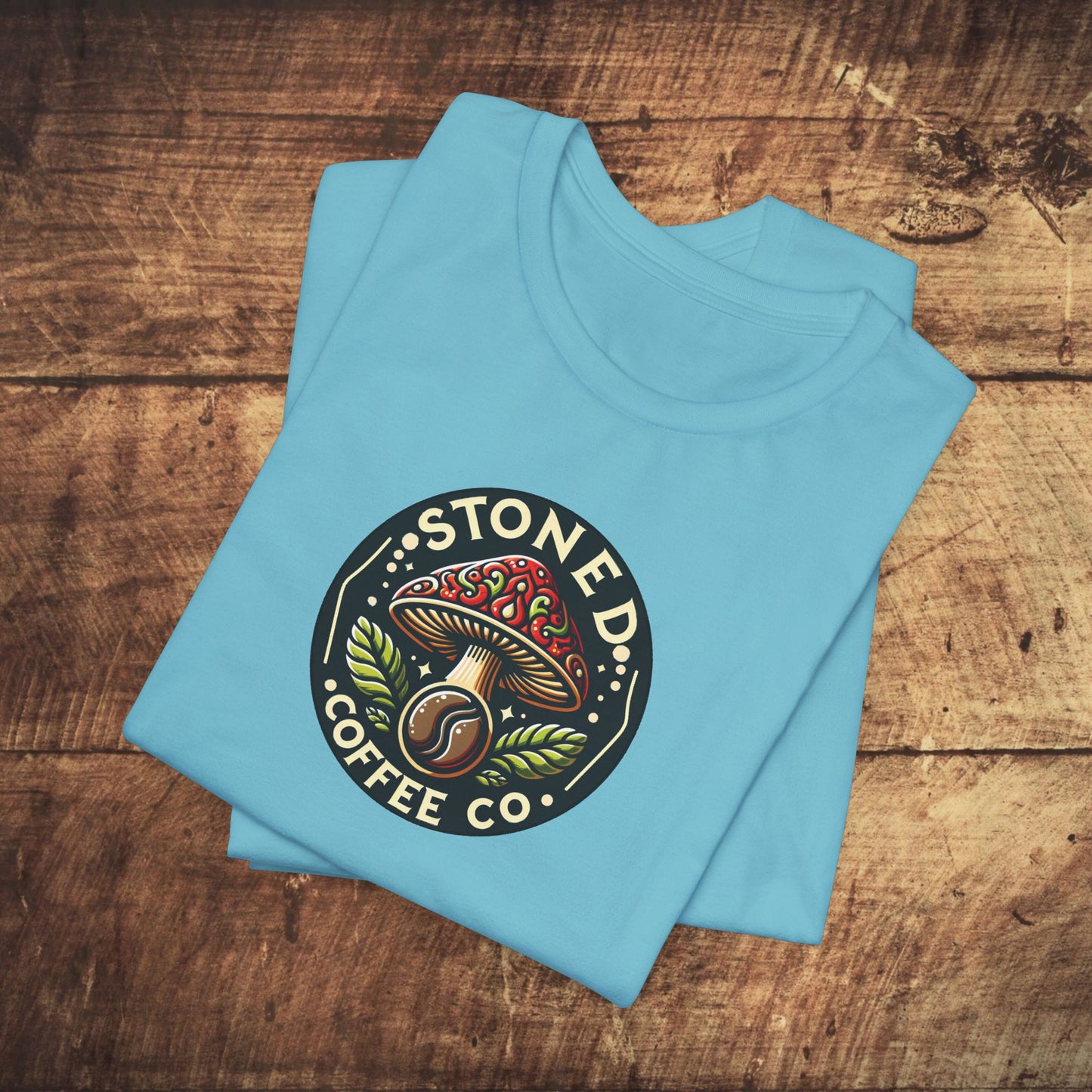 T-Shirt Stoned Coffee Company Mushroom Logo Unisex Jersey Short Sleeve Tee