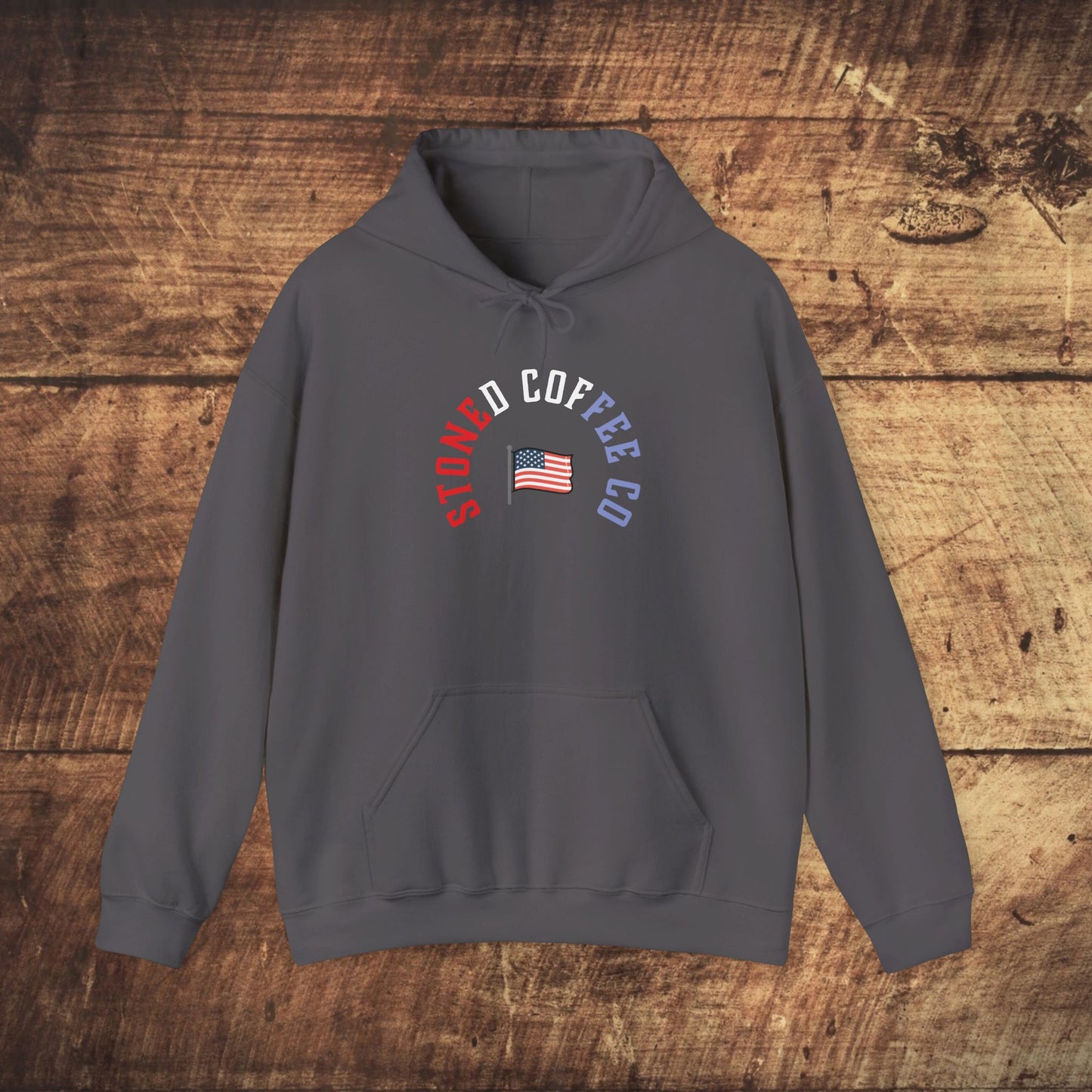 Hooded Sweatshirt - Stoned Coffee Company, USA Patriotic Design