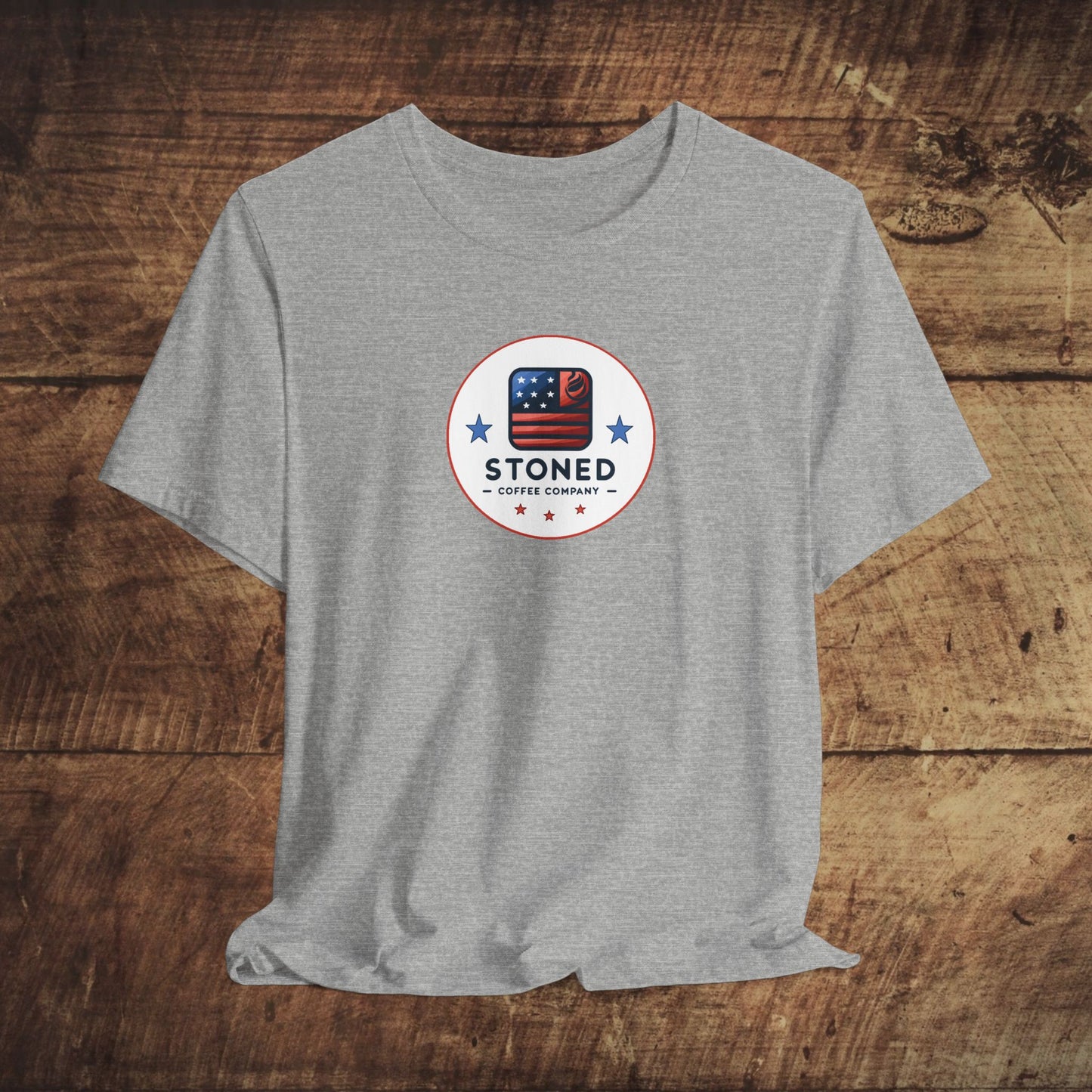 Stoned Coffee Company Unisex Tee - USA Flag Logo 3