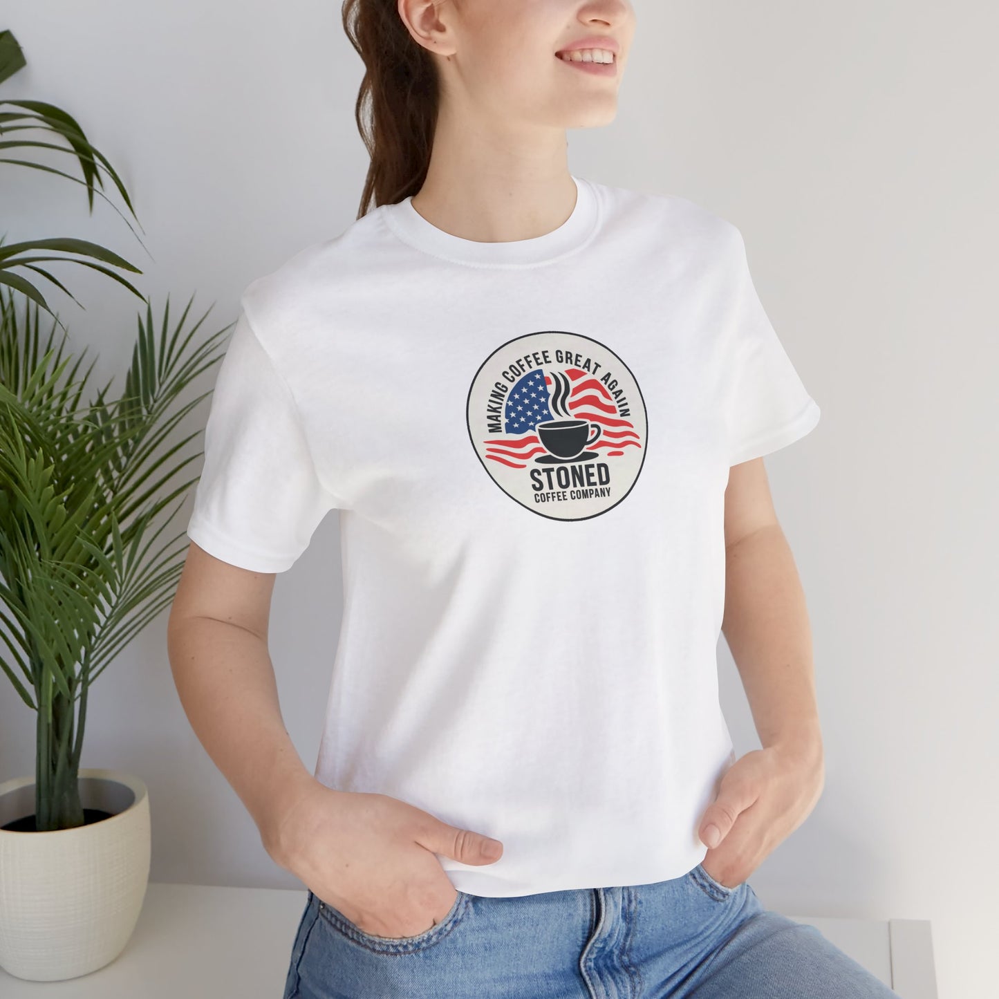 Stoned Coffee Unisex Tee - Making Coffee Great Again