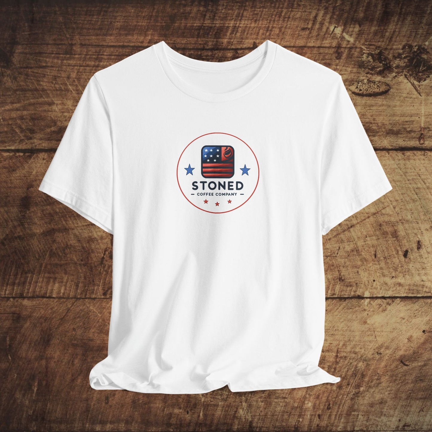 Stoned Coffee Company Unisex Tee - USA Flag Logo 3