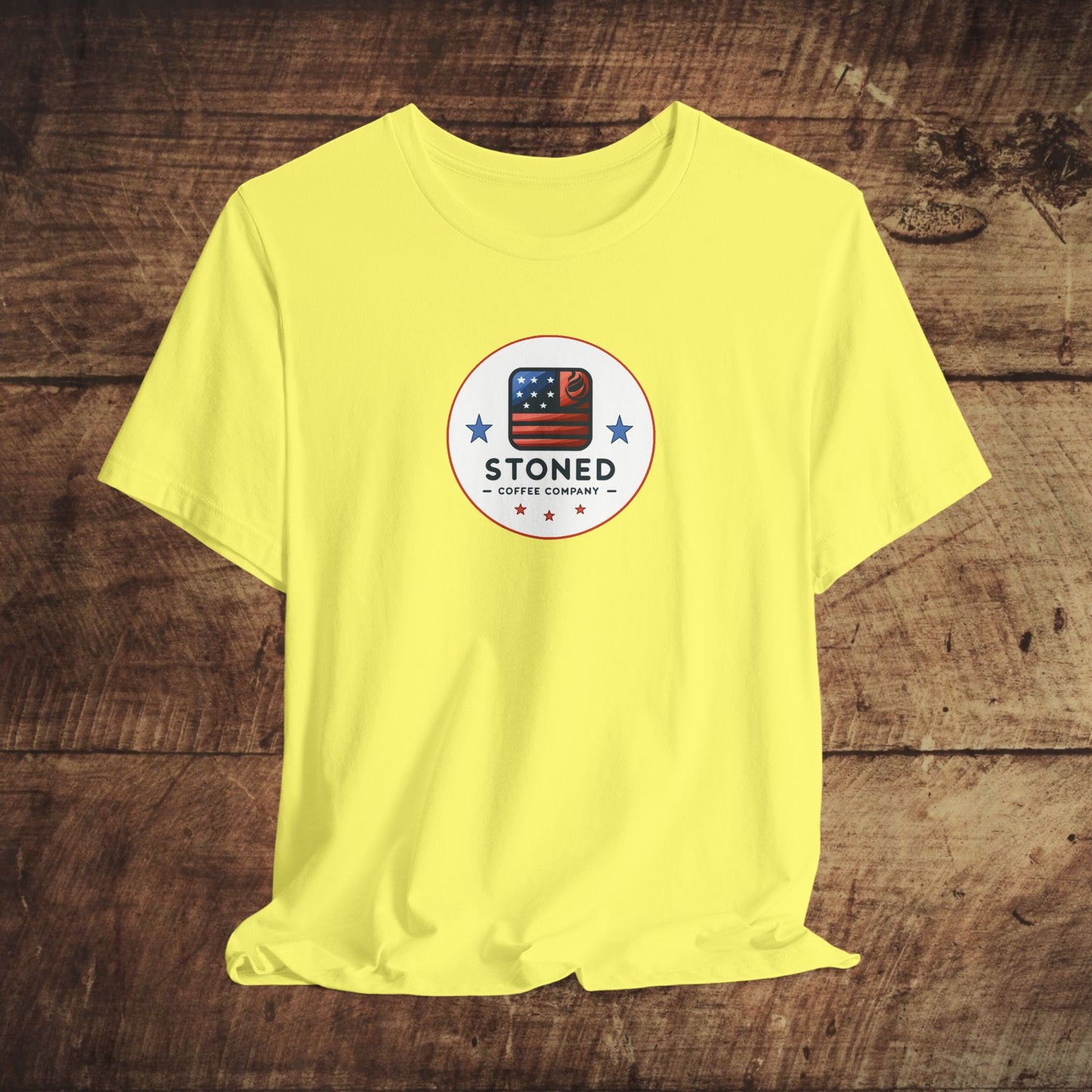 Stoned Coffee Company Unisex Tee - USA Flag Logo 3