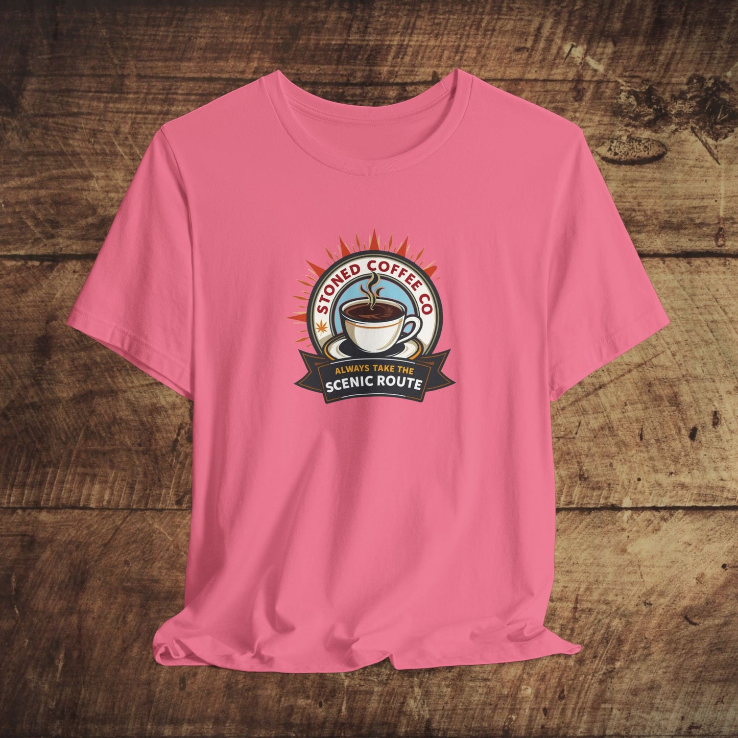 T-Shirt - Stoned Coffee Company, Always Take the Scenic Route