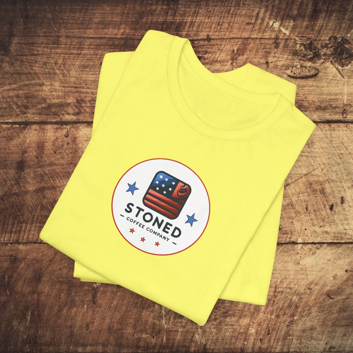 Stoned Coffee Company Unisex Tee - USA Flag Logo 3