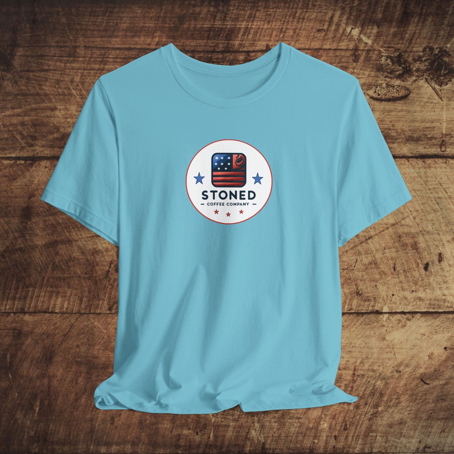 Stoned Coffee Company Unisex Tee - USA Flag Logo 3