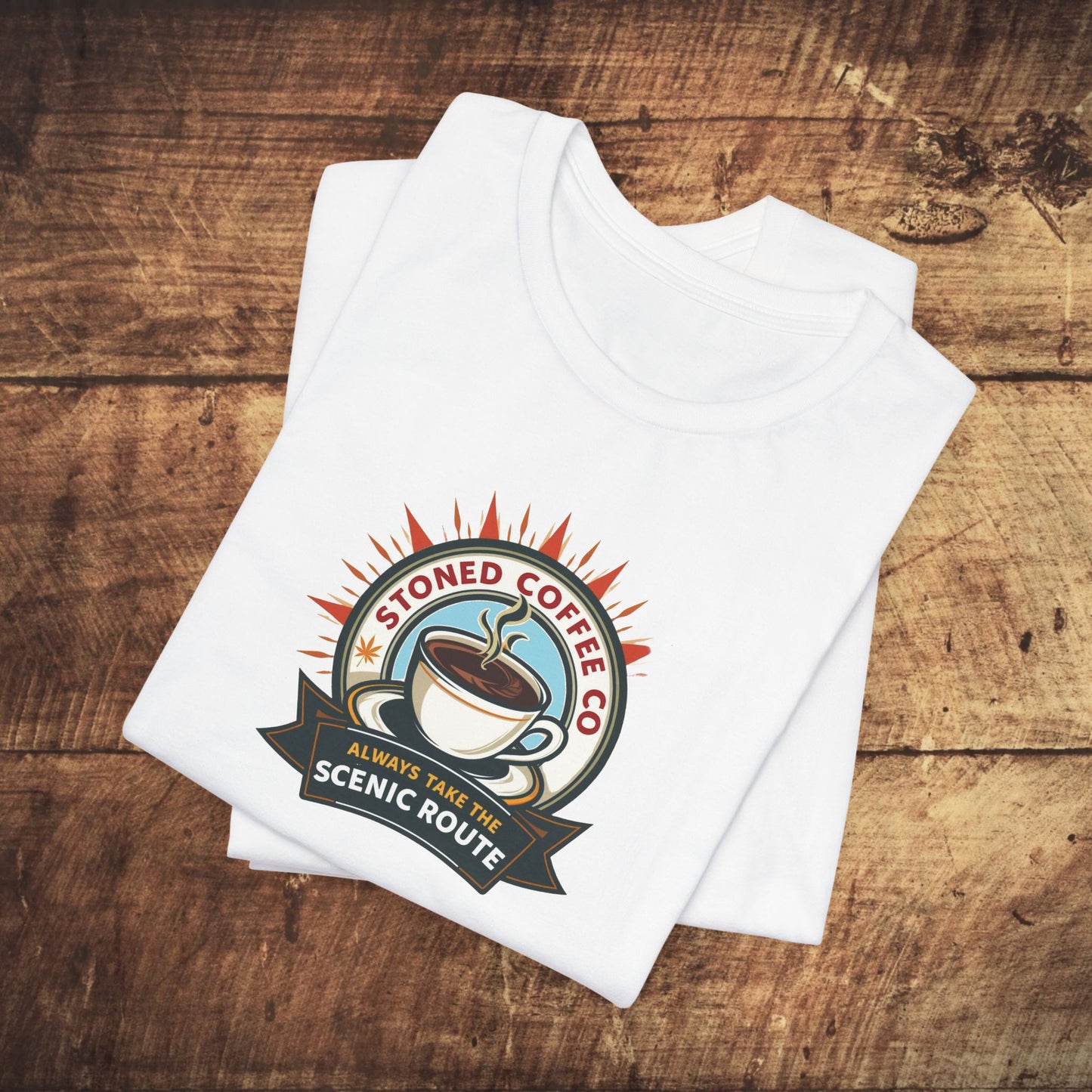 T-Shirt - Stoned Coffee Company, Always Take the Scenic Route