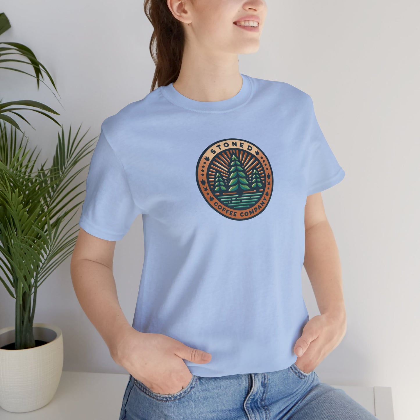 T-Shirt Stoned Coffee Company Pine Tree's Logo