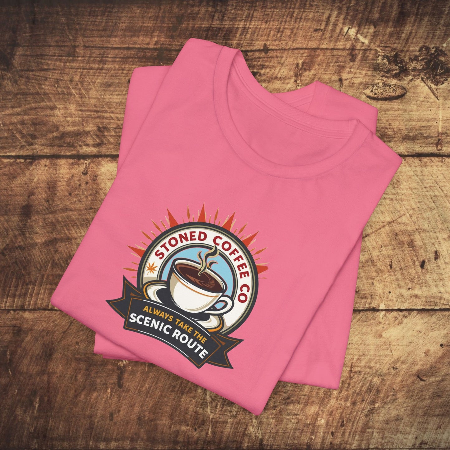 T-Shirt - Stoned Coffee Company, Always Take the Scenic Route