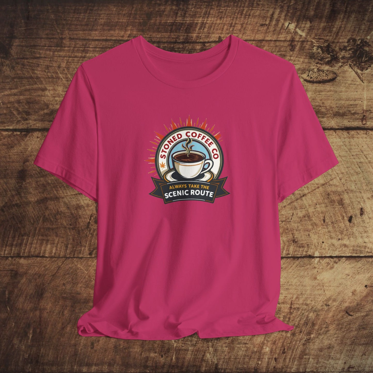 T-Shirt - Stoned Coffee Company, Always Take the Scenic Route