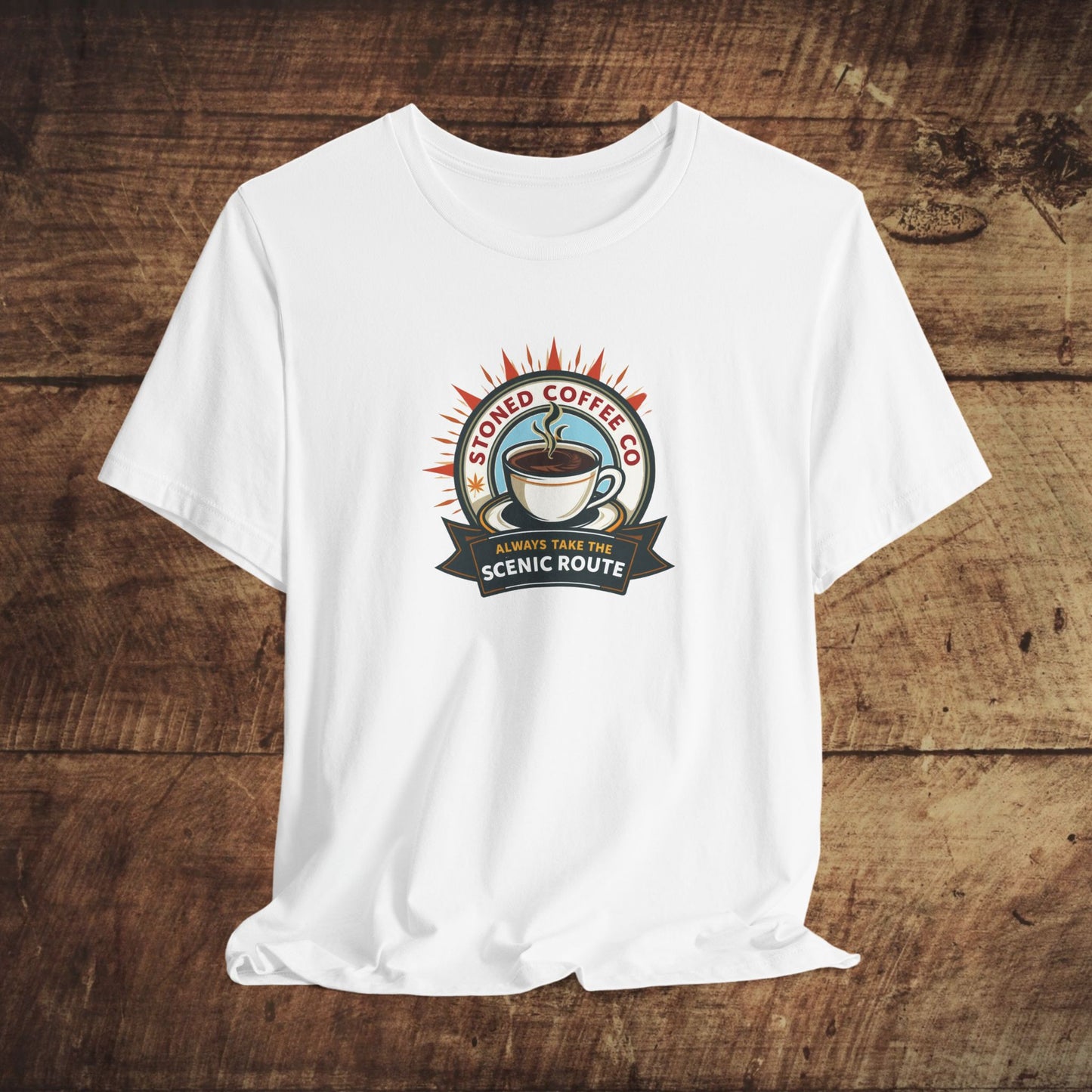 T-Shirt - Stoned Coffee Company, Always Take the Scenic Route