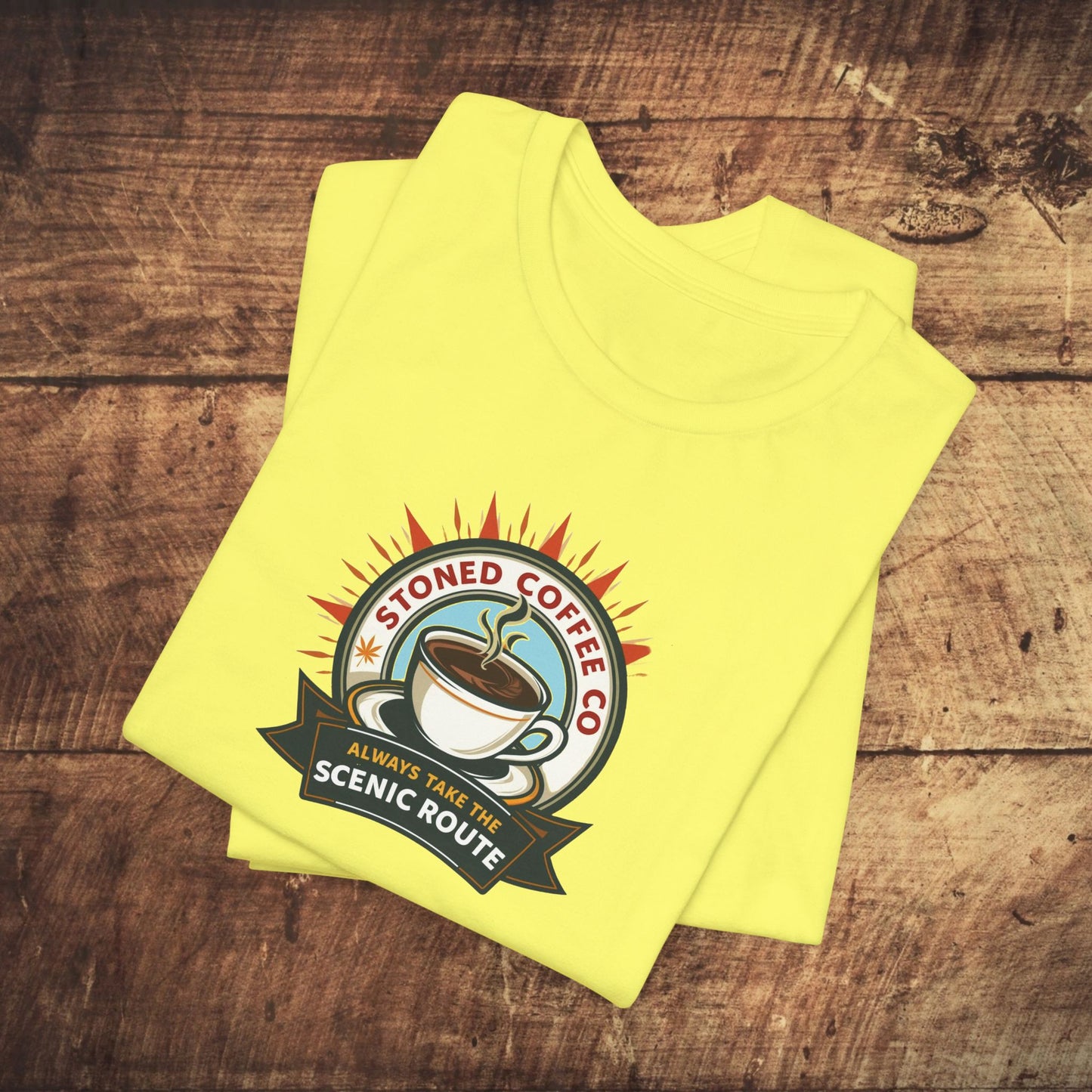 T-Shirt - Stoned Coffee Company, Always Take the Scenic Route