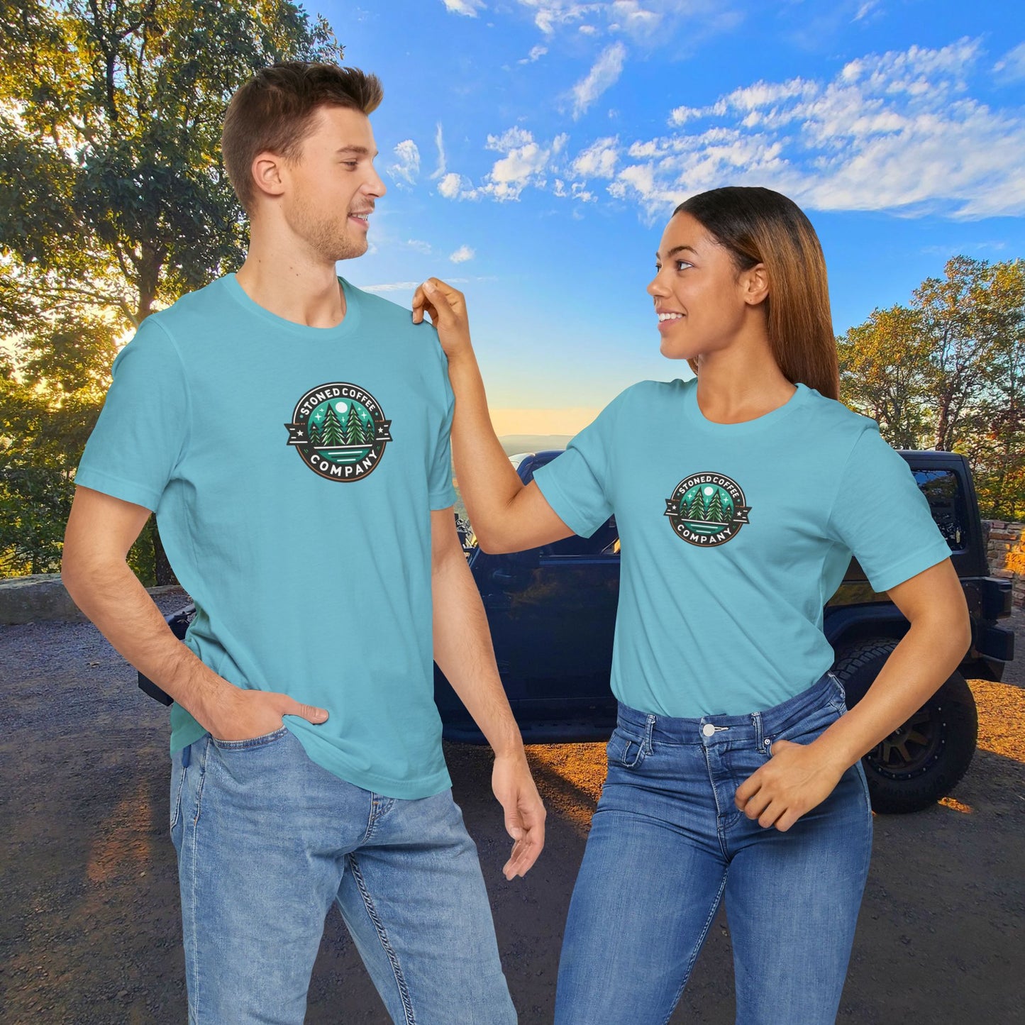 T-Shirt Stoned Coffee Company Pine Tree Mountain Unisex Jersey