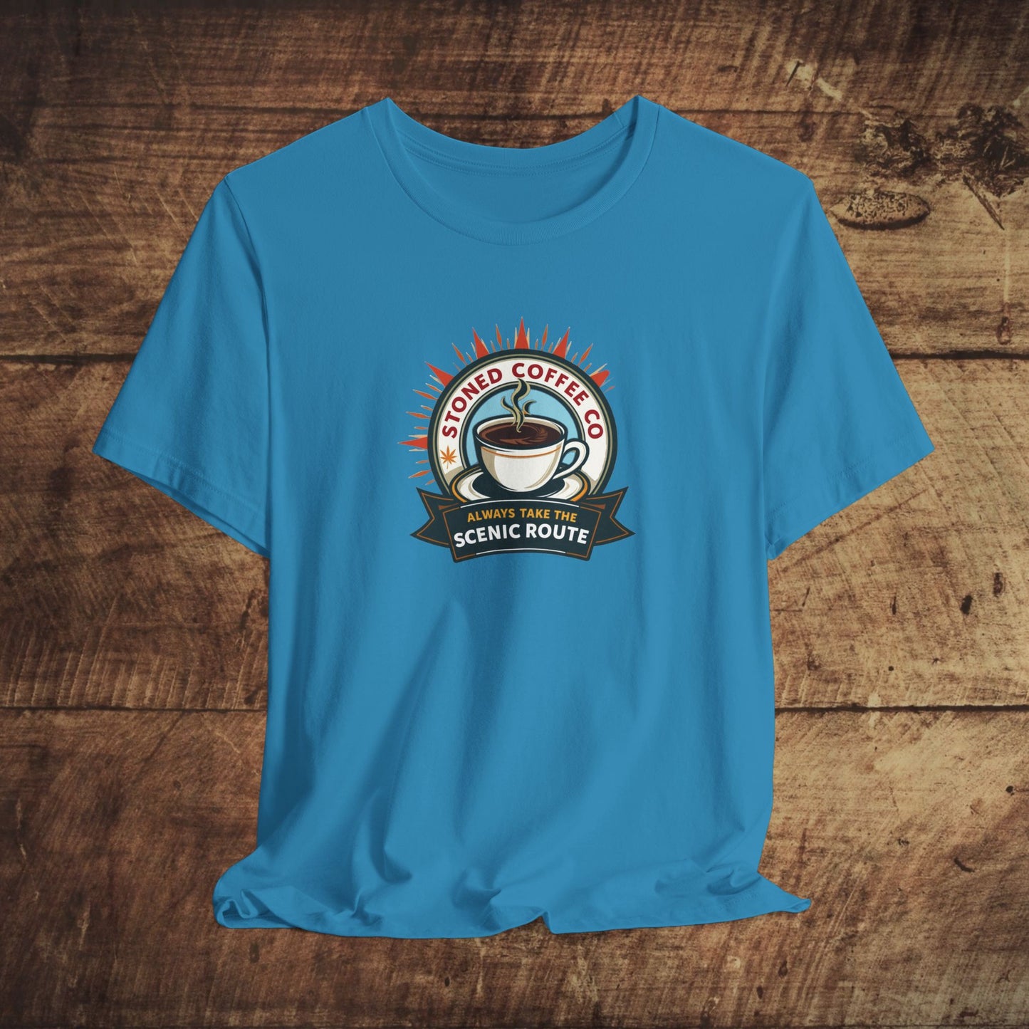T-Shirt - Stoned Coffee Company, Always Take the Scenic Route