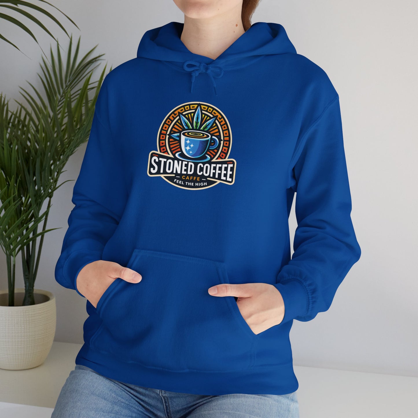 Hooded Sweatshirt Stoned Coffee Company Logo 4 Feel the High