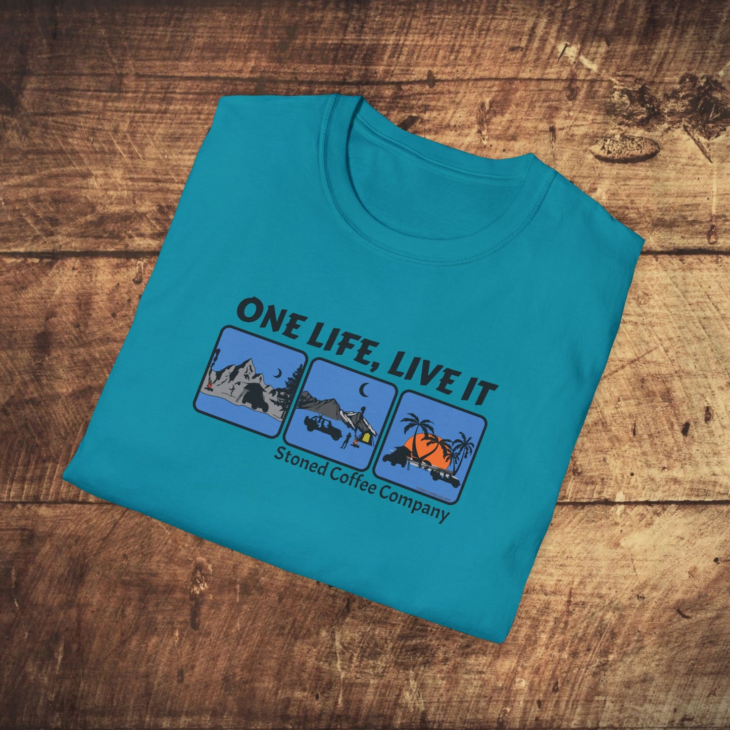 T-Shirt Stoned Coffee Co One Life Live it Design