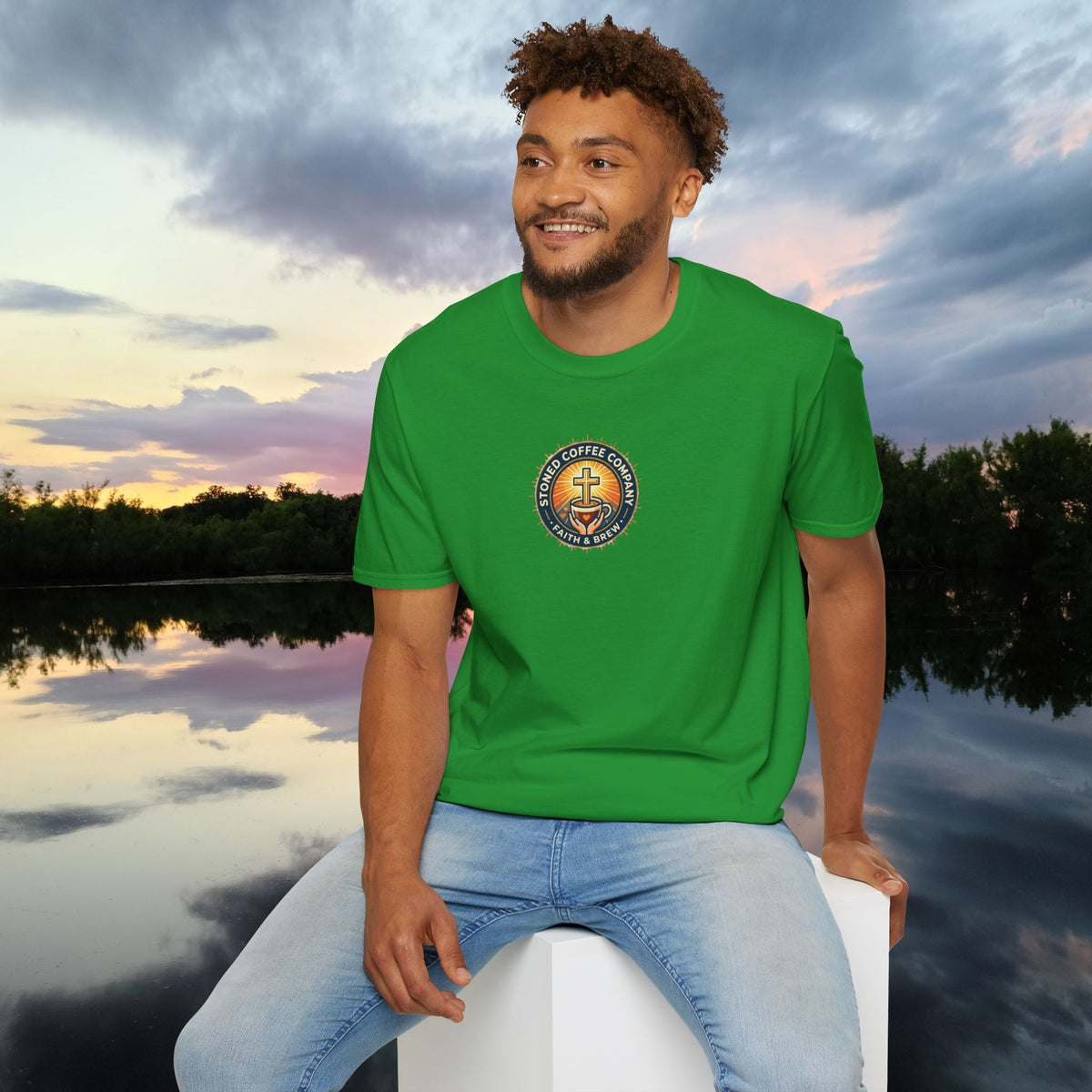 Stoned Coffee Company 'Drink Your Coffee and Pray for Others' T-Shirt