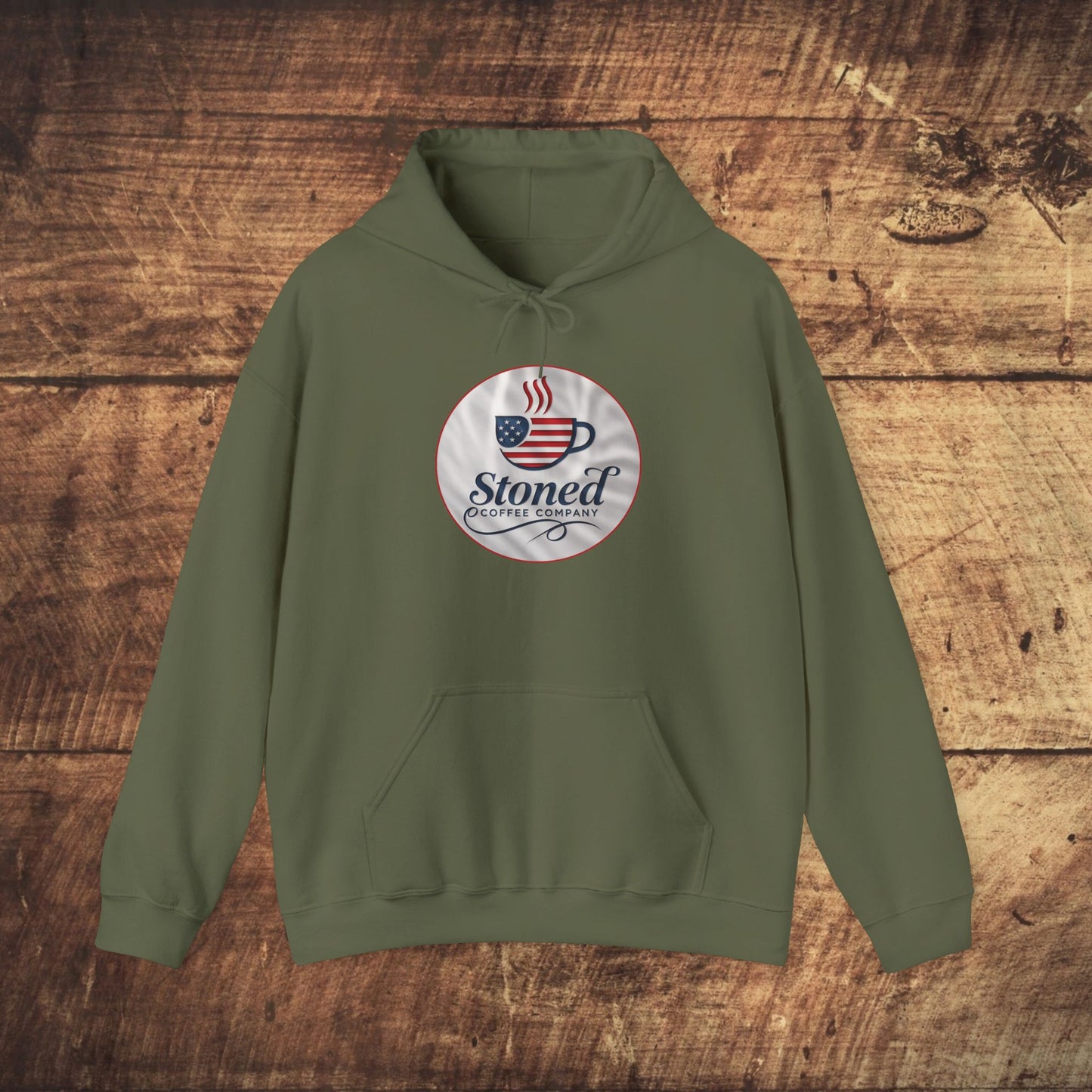Hooded Sweatshirt Stoned Coffee Company Patriotic USA