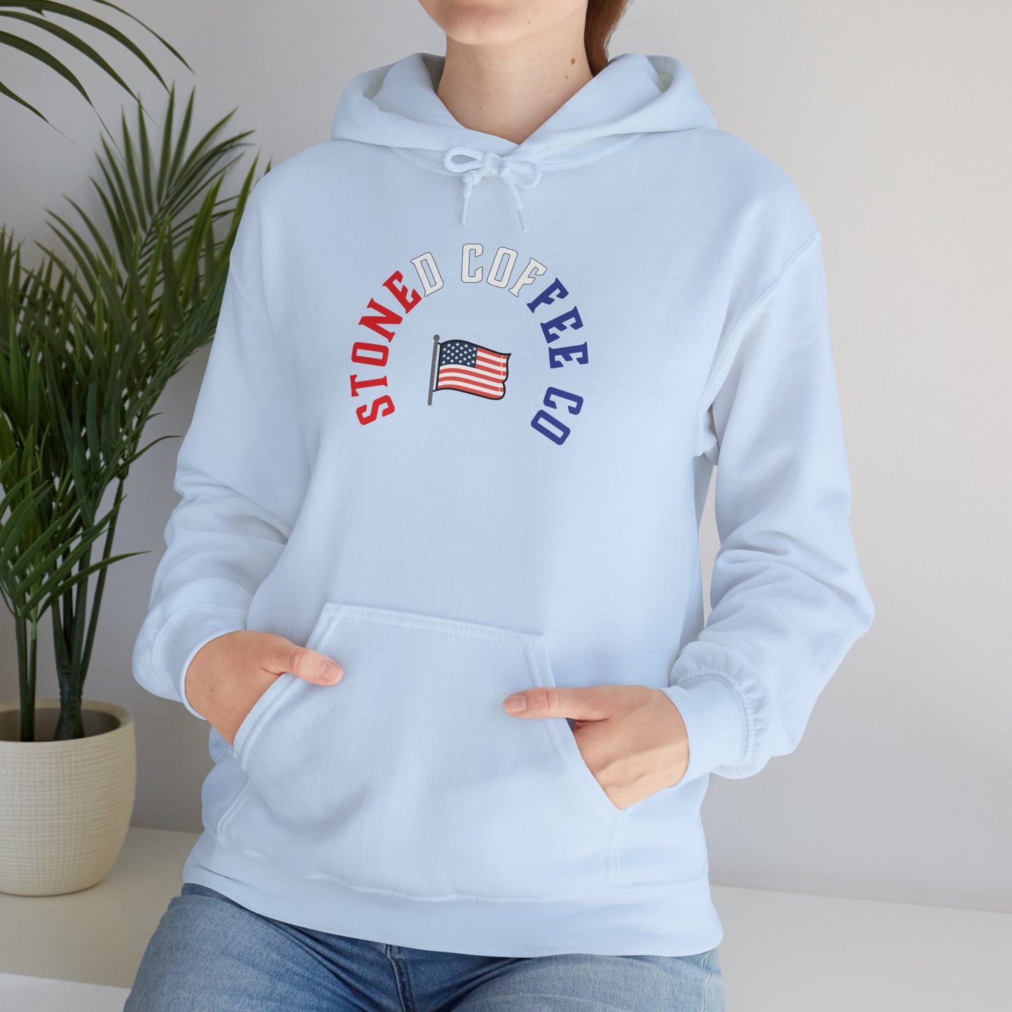 Hooded Sweatshirt - Stoned Coffee Company, USA Patriotic Design