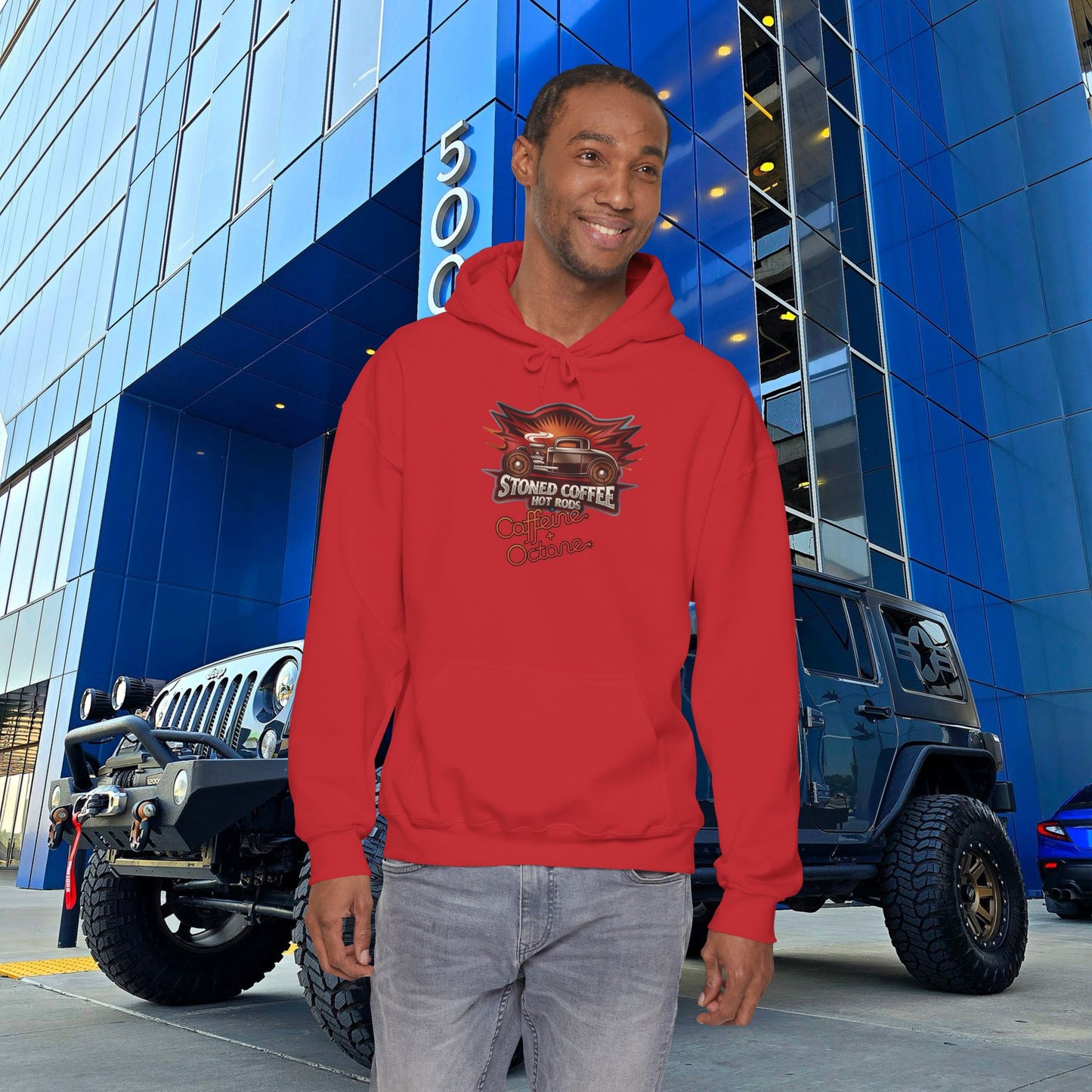 Stoned Coffee Company Hoodie "Hot Rods" Caffeine + Octane Hoodie
