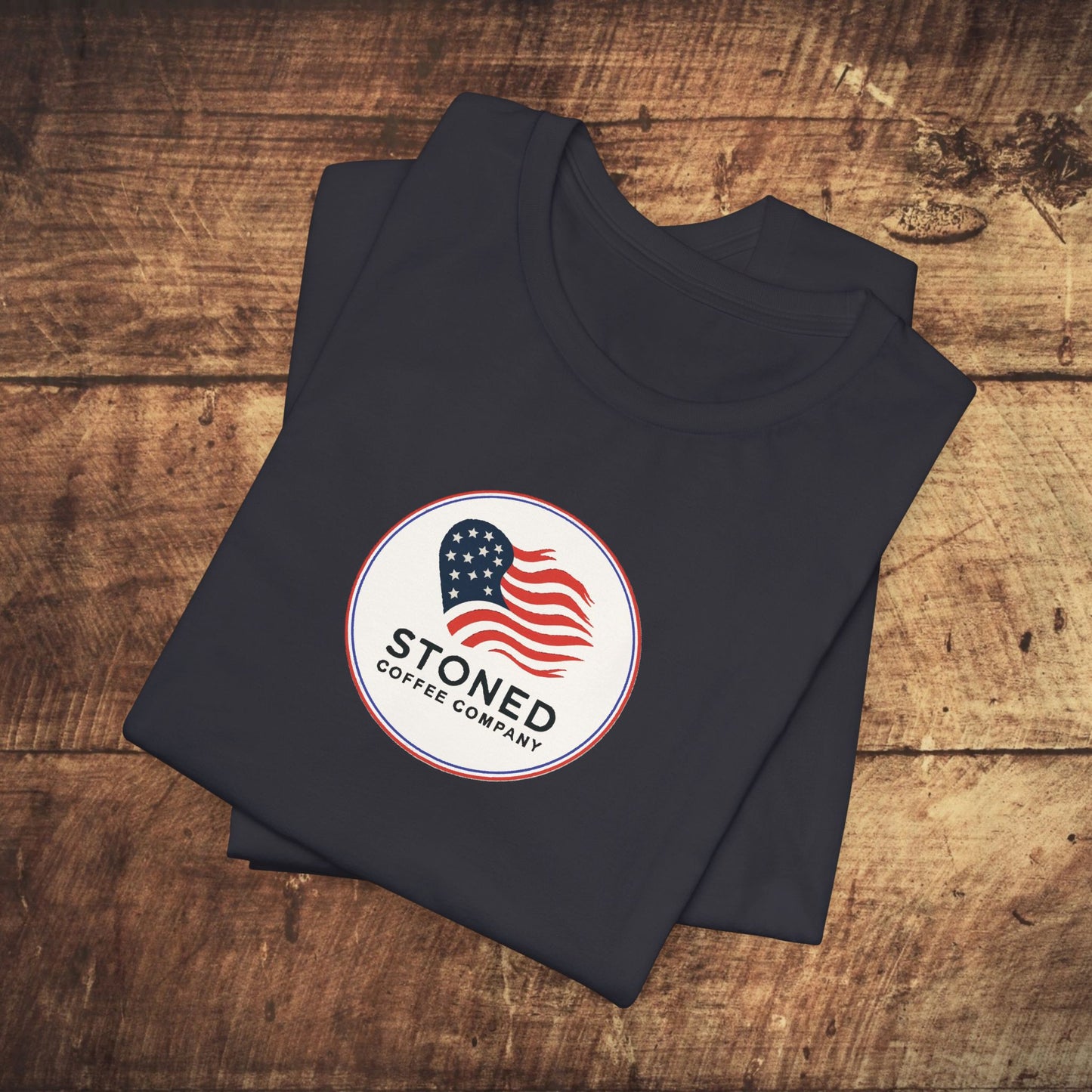 T-Shirt - Stoned Coffee Company USA Flag Logo 2