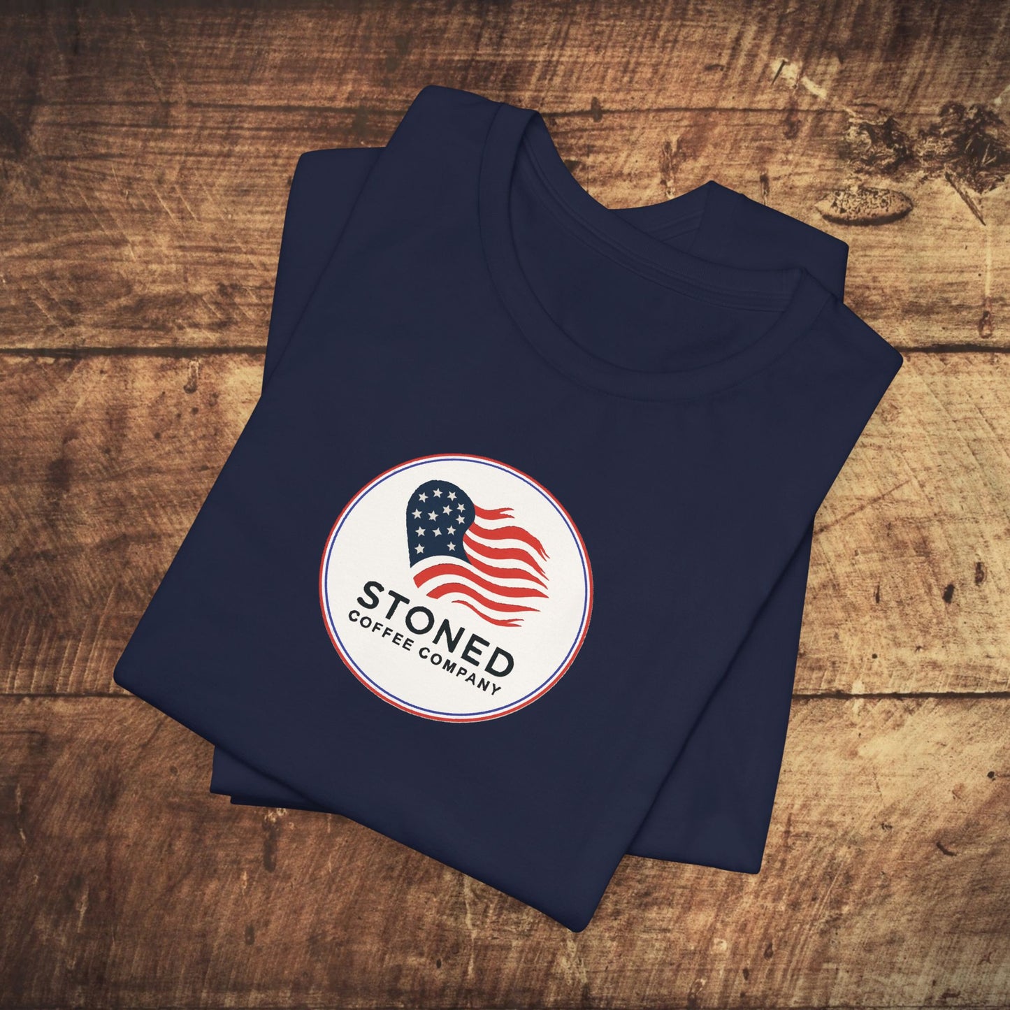 T-Shirt - Stoned Coffee Company USA Flag Logo 2