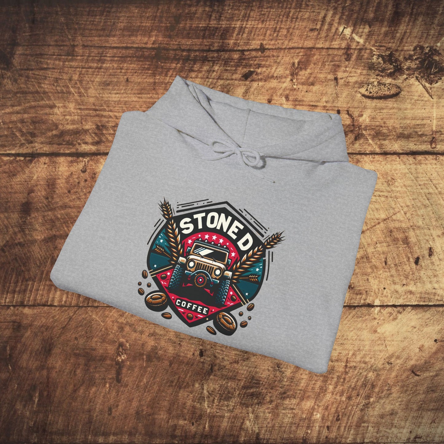 Hooded Sweatshirt - Stoned Coffee Company Jeeper Logo