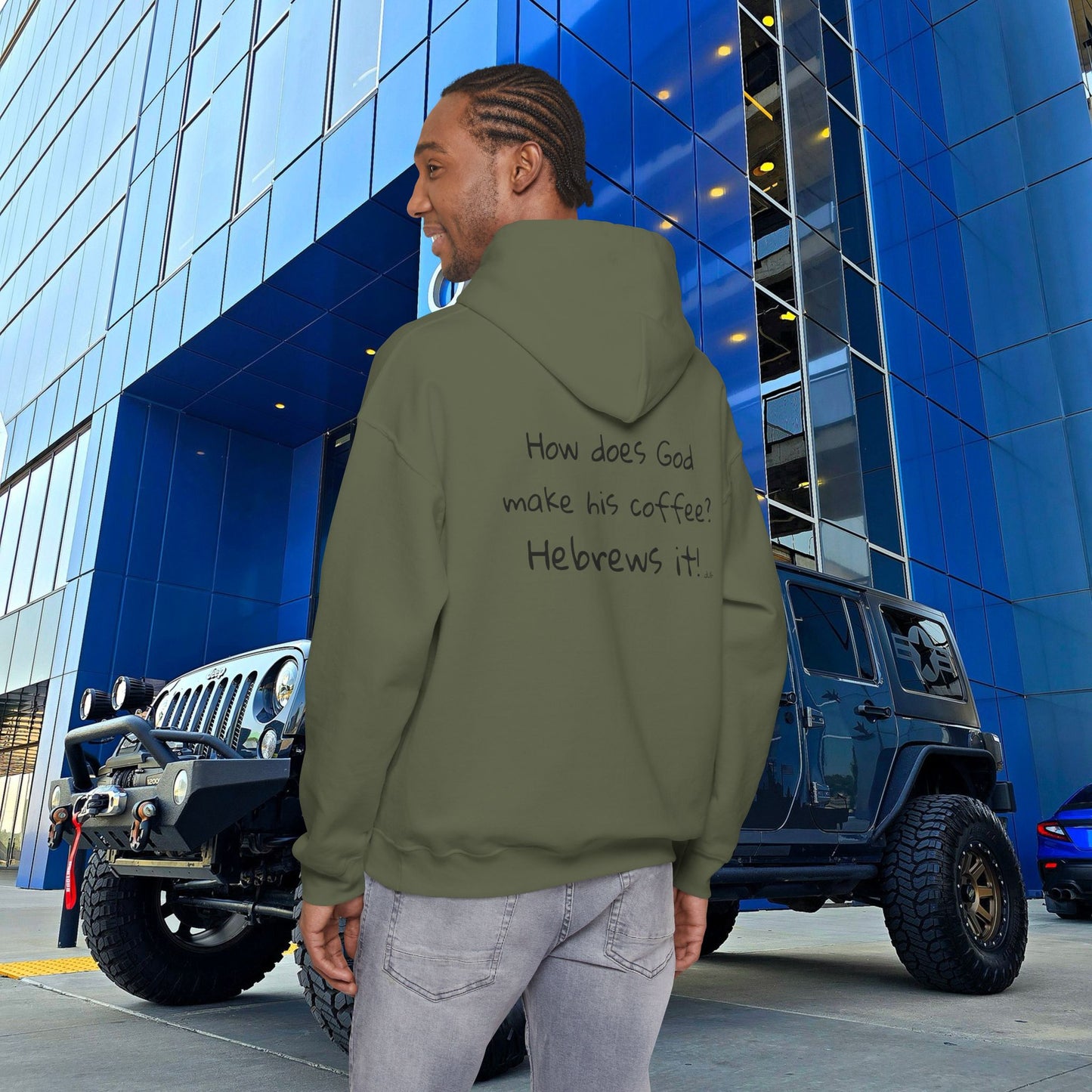 Stoned Coffee Company 'How Does God make his Coffee? Hebrews it' Hoodie