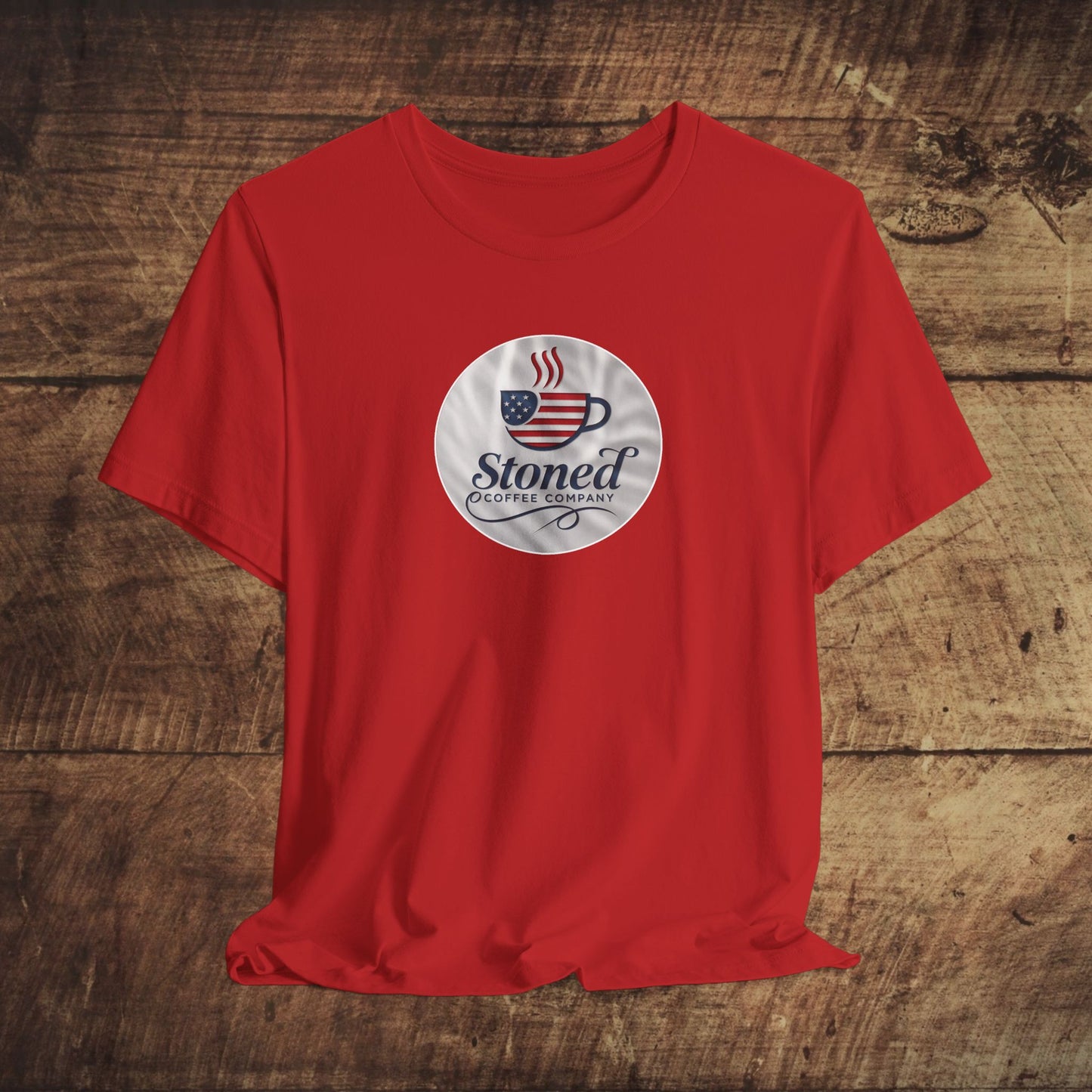 Stoned Coffee Unisex Tee - USA Flag Logo 1