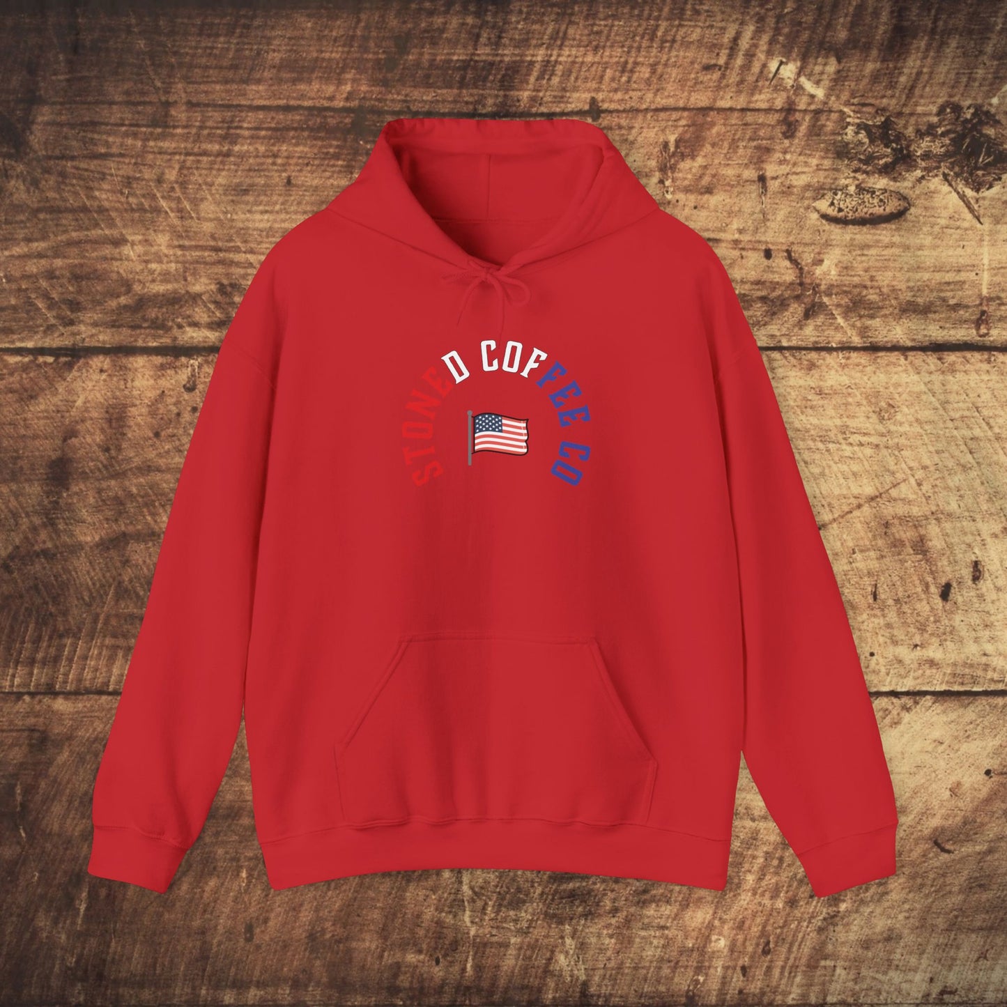 Hooded Sweatshirt - Stoned Coffee Company, USA Patriotic Design