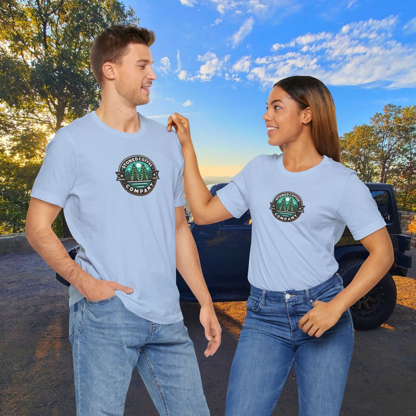 T-Shirt Stoned Coffee Company Pine Tree Mountain Unisex Jersey